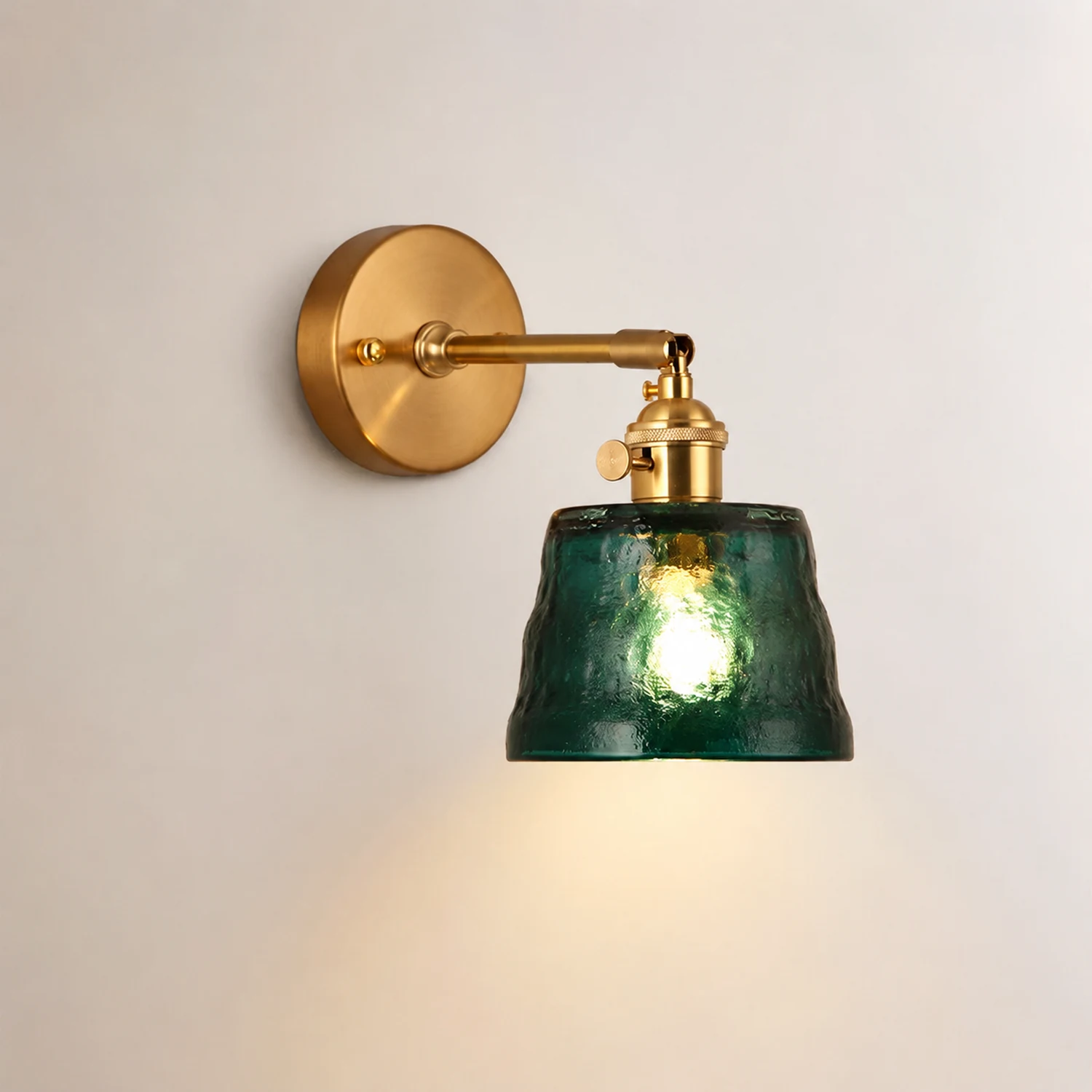 Vintage Glass Adjustable Wall Sconce - Lumpaz