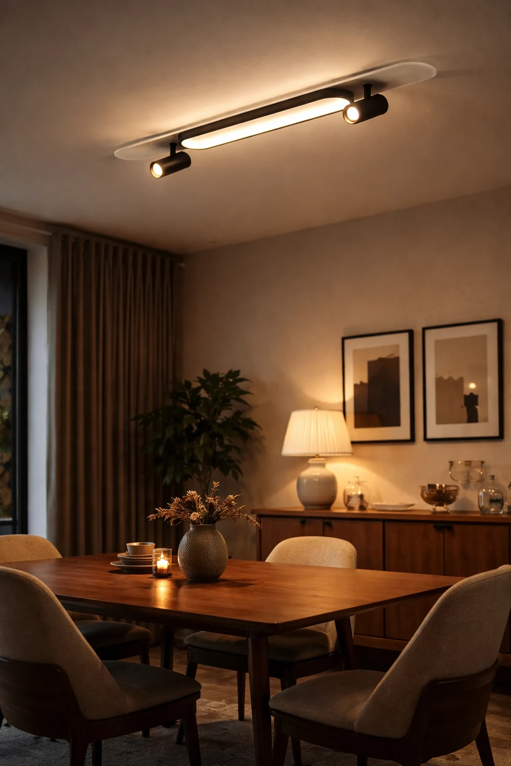 Haney Moderne Dimmbare LED Deckenleuchte mit Strahler für Büro & Esszimmer - Lumpaz