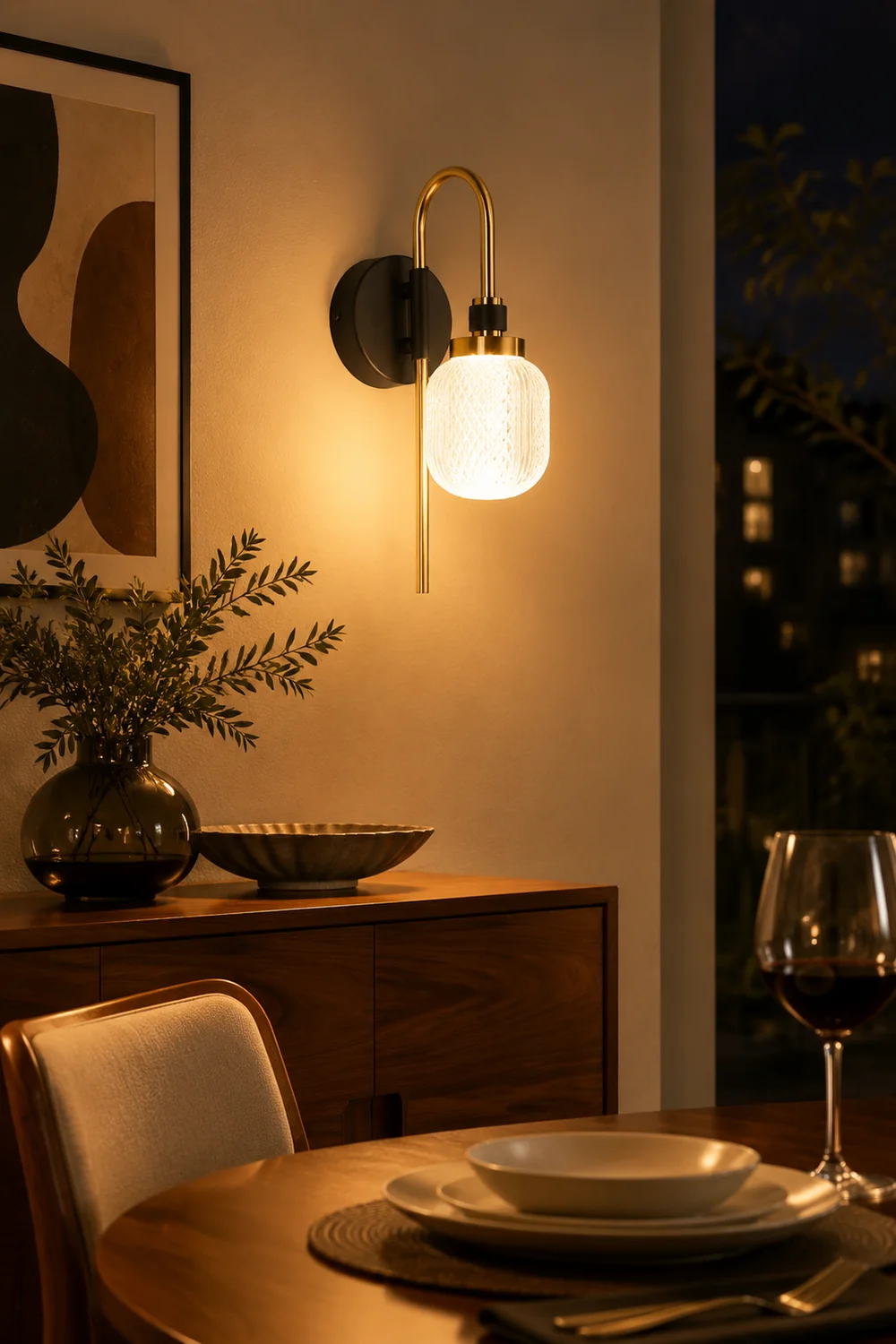 Moderne LED Wandleuchte aus Metall für Schlafzimmer - Lumpaz