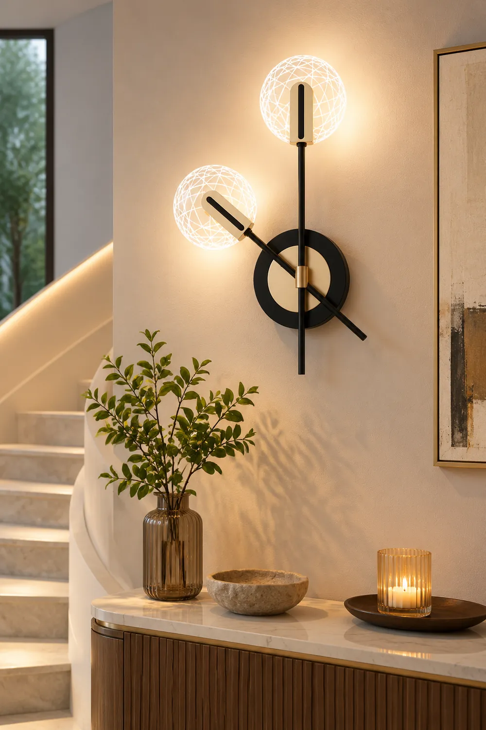 Moderne Drehbare LED Wandleuchte für Schlafzimmer/Wohnzimmer - Lumpaz
