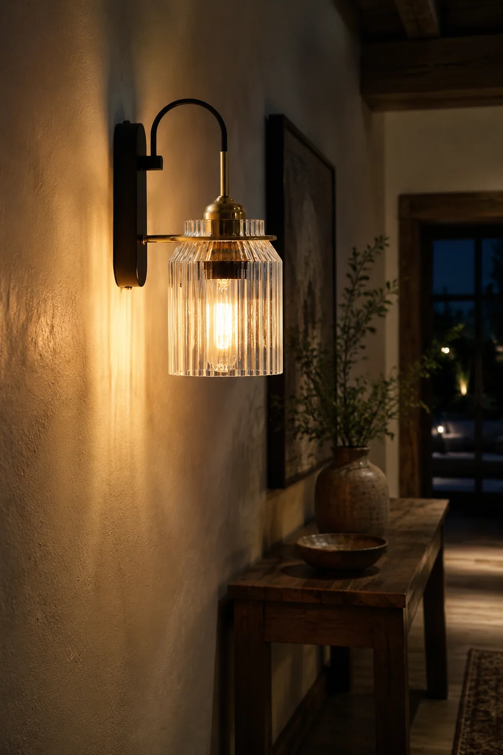 Industria Glass Shade Funnel Wall Lamps - Lumpaz
