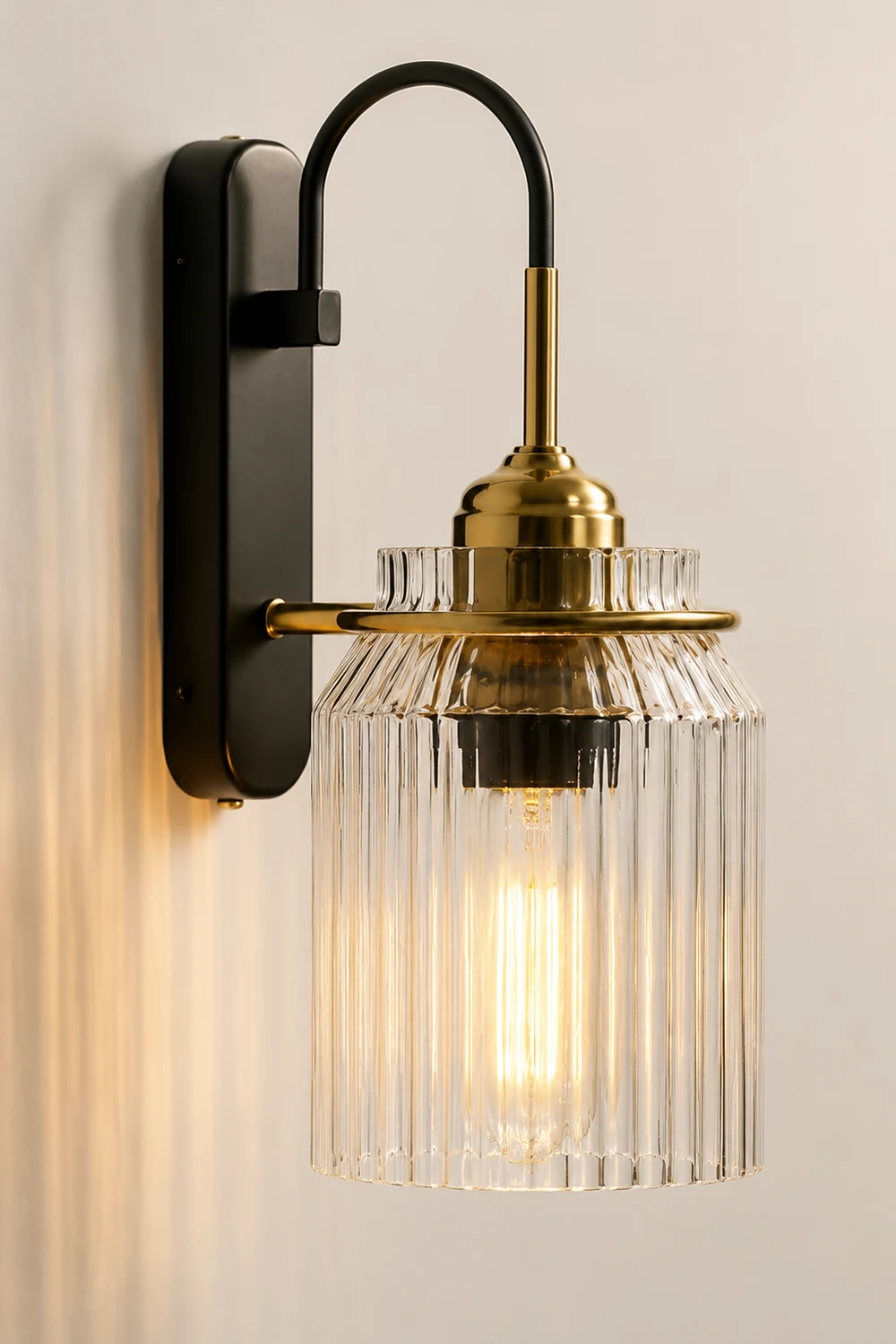 Industria Glass Shade Funnel Wall Lamps - Lumpaz