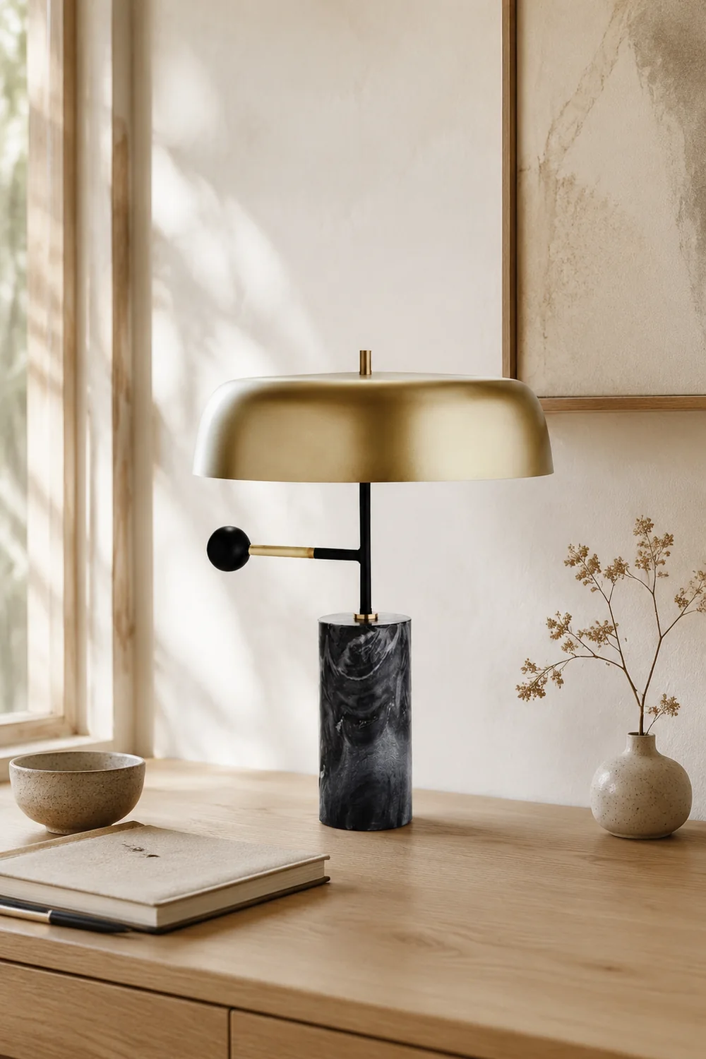 Modern Tall Black Table Lamp Design Beside Lamp - Lumpaz
