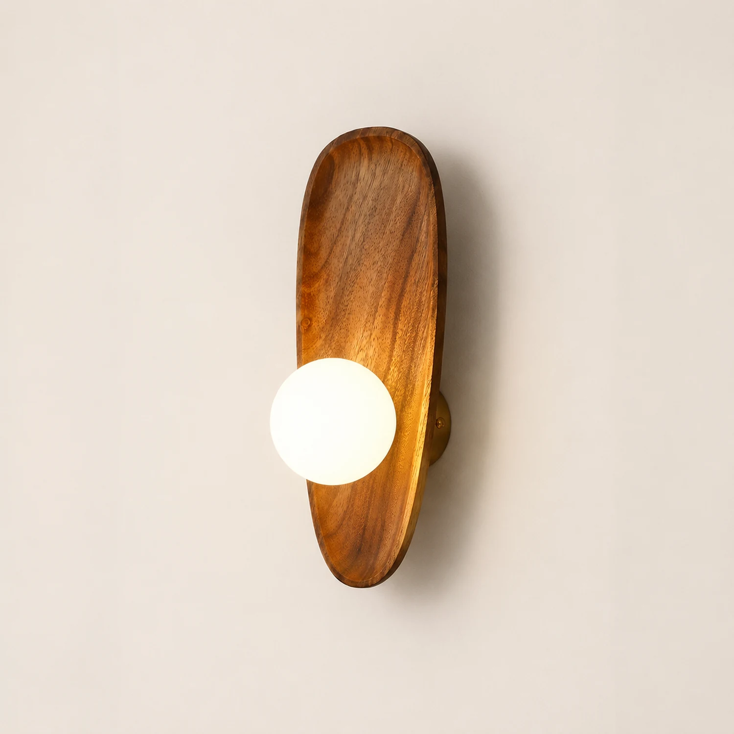 Minimalist Solid Wood Wall Sconce - Lumpaz