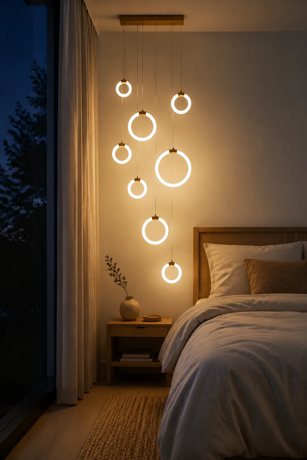 Moderne Kreative Kreis Pendelleuchte für Wohnzimmer, Esszimmer - Lumpaz
