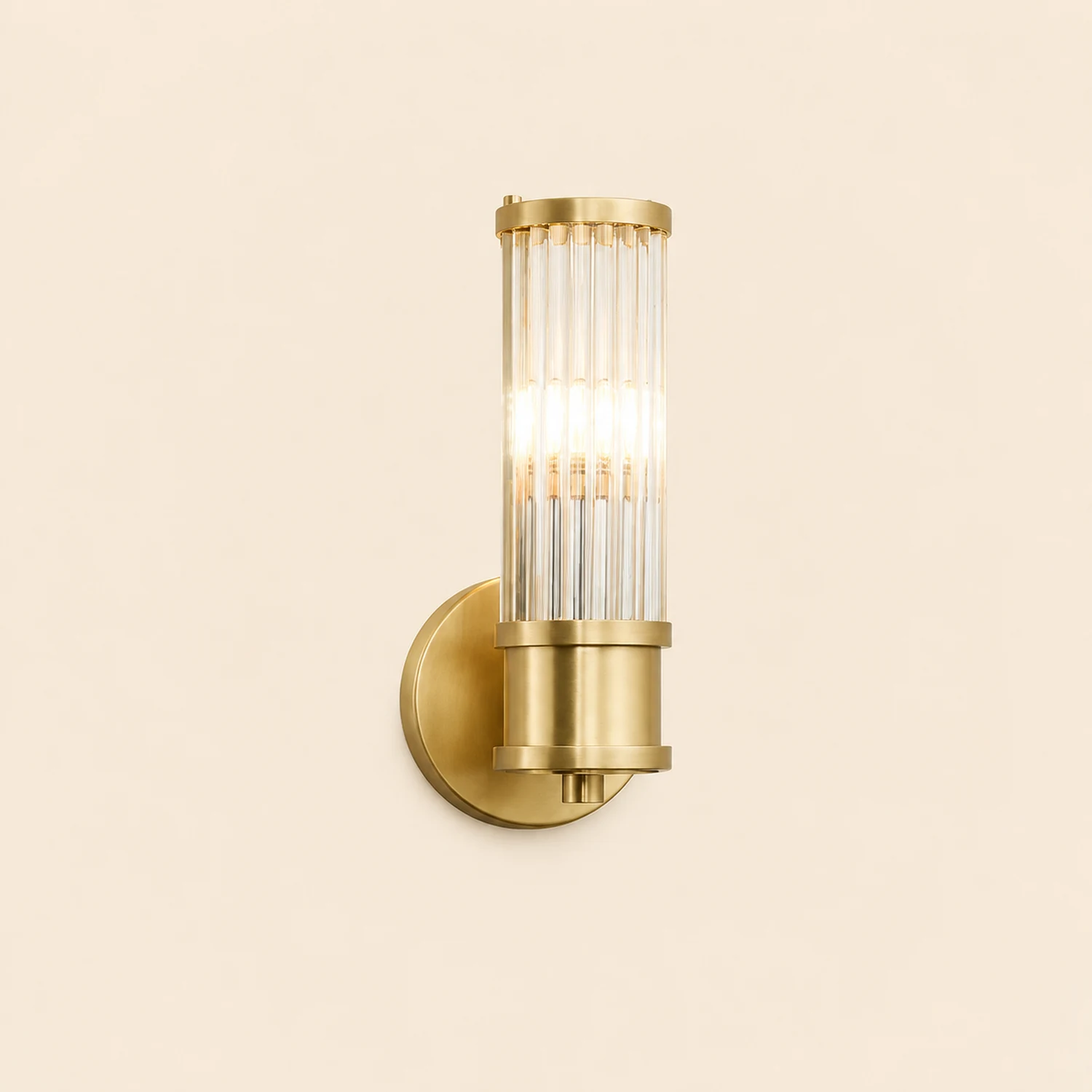 Modern Brass Gold Crystal Wall Sconce - Lumpaz