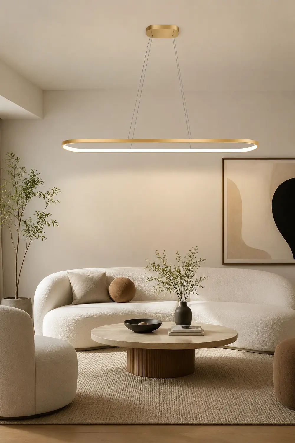 Edge Moderne Kreis LED Pendelleuchte aus Metall für Esszimmer - Lumpaz