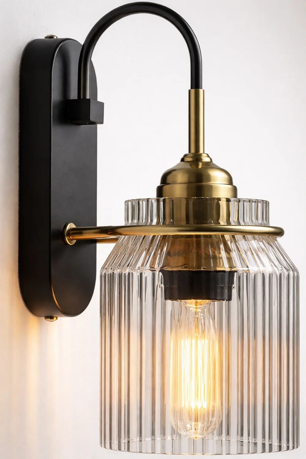 Industria Glass Shade Funnel Wall Lamps - Lumpaz