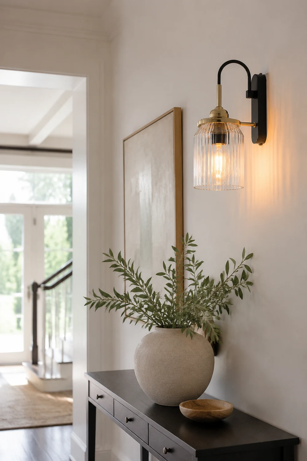 Industria Glass Shade Funnel Wall Lamps - Lumpaz