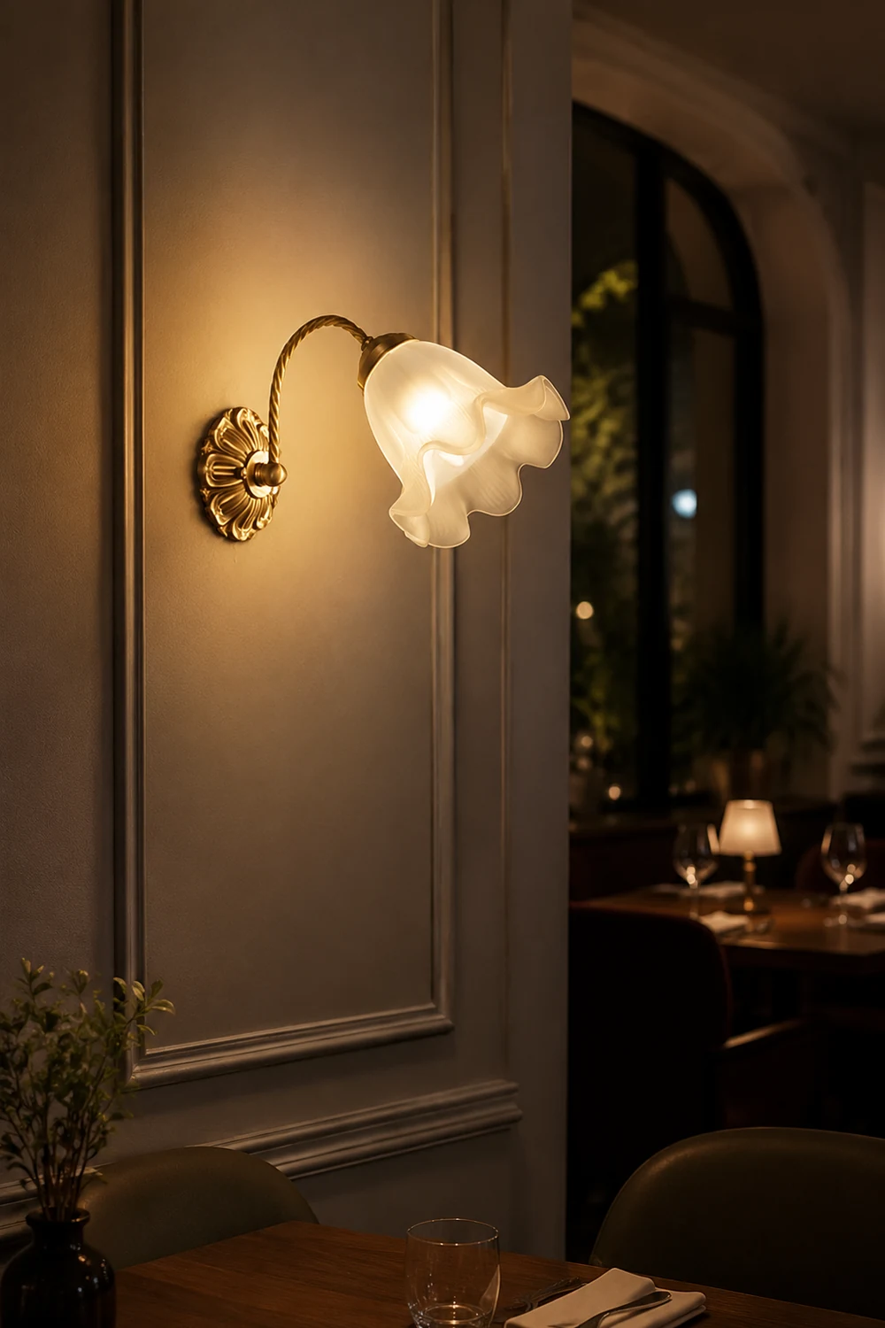 French Living Room Retro Glass Wall Lights - Lumpaz