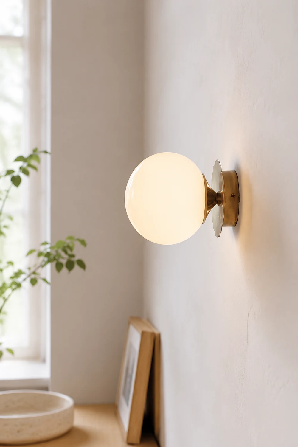 Vintage Glass Round Head Wall Sconce - Lumpaz