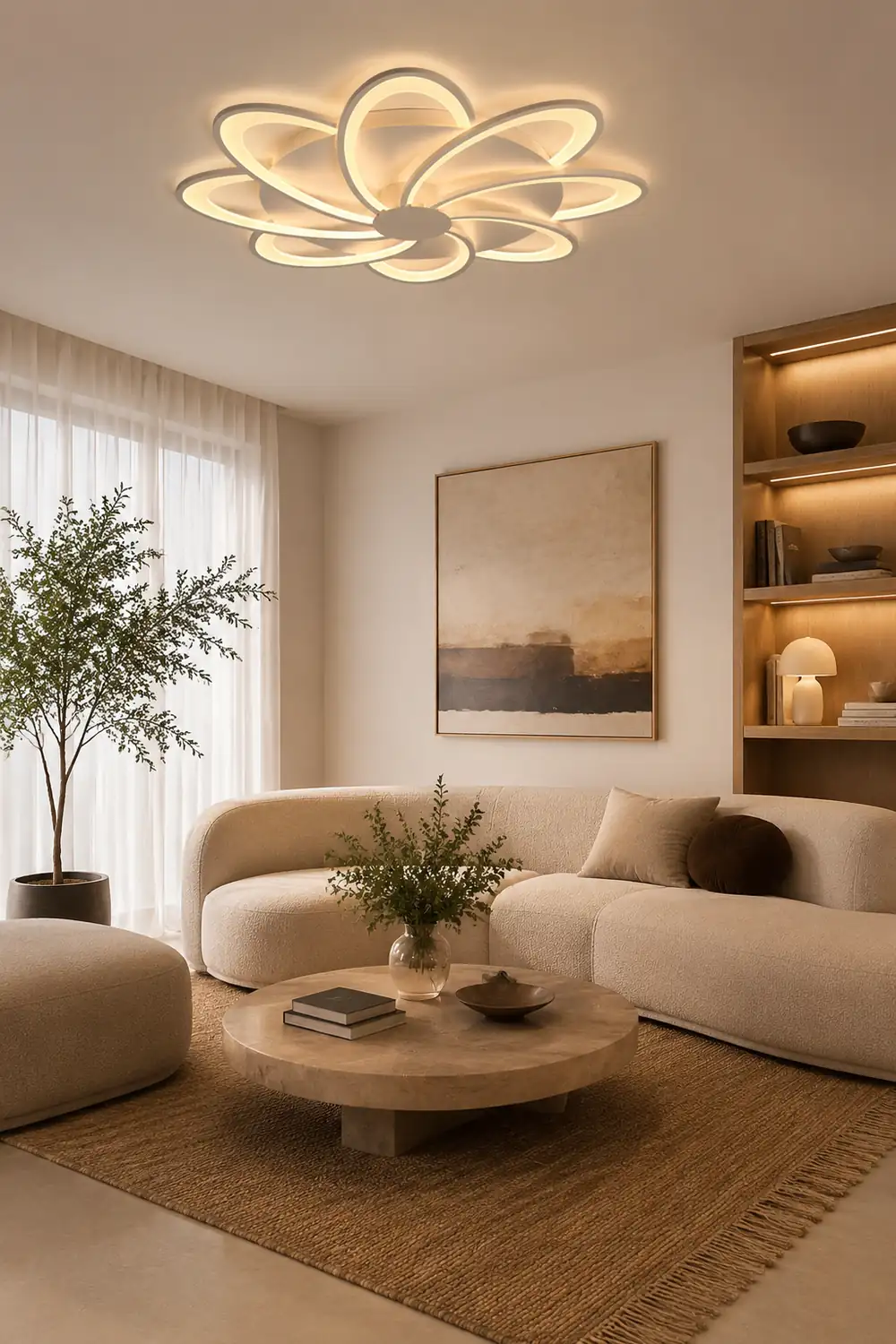 Moderne Blumenförmige Deckenleuchte für Wohnzimmer, Schlafzimmer - Lumpaz