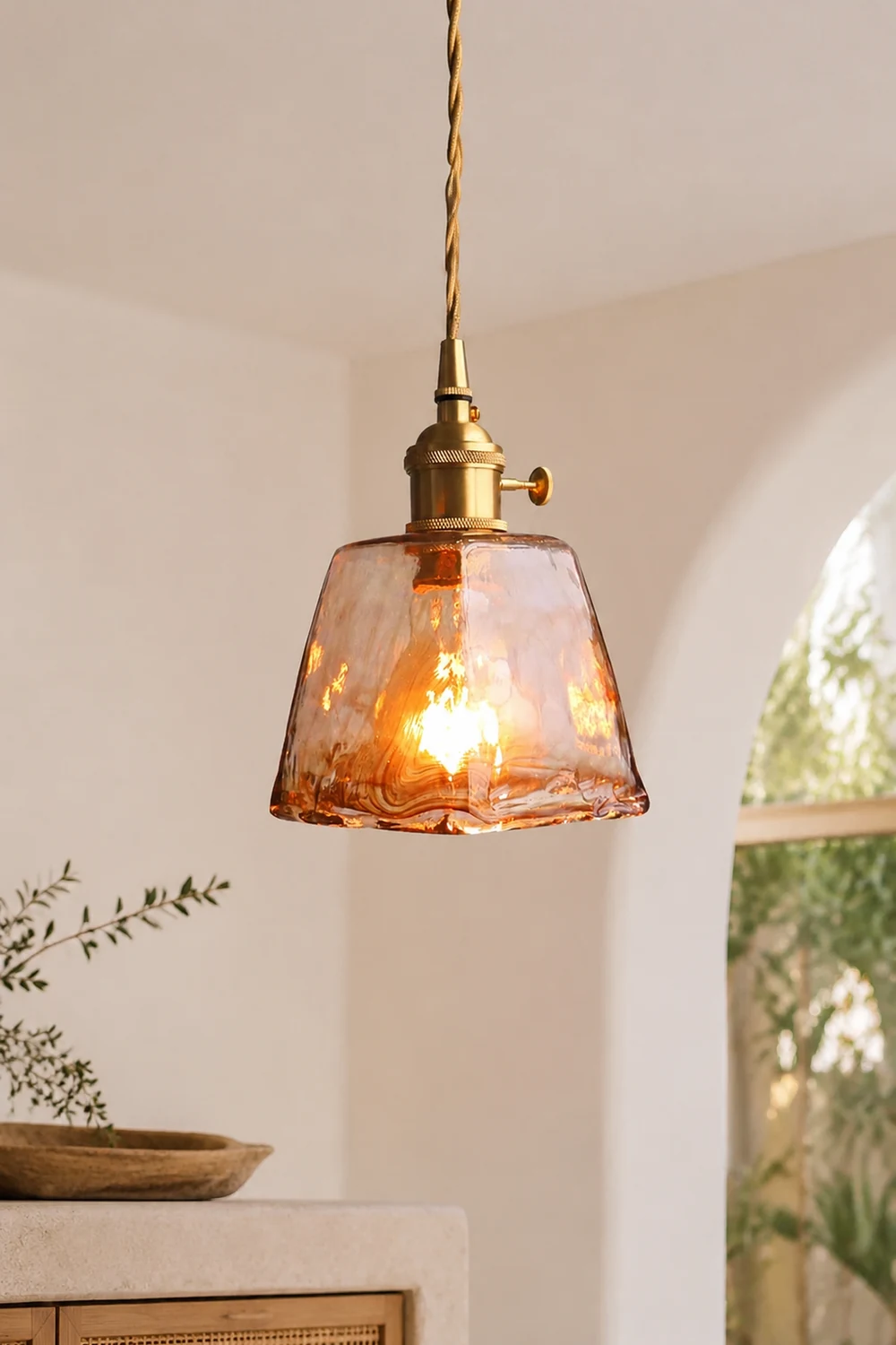Levy Messing Glas Pendelleuchten - Lumpaz