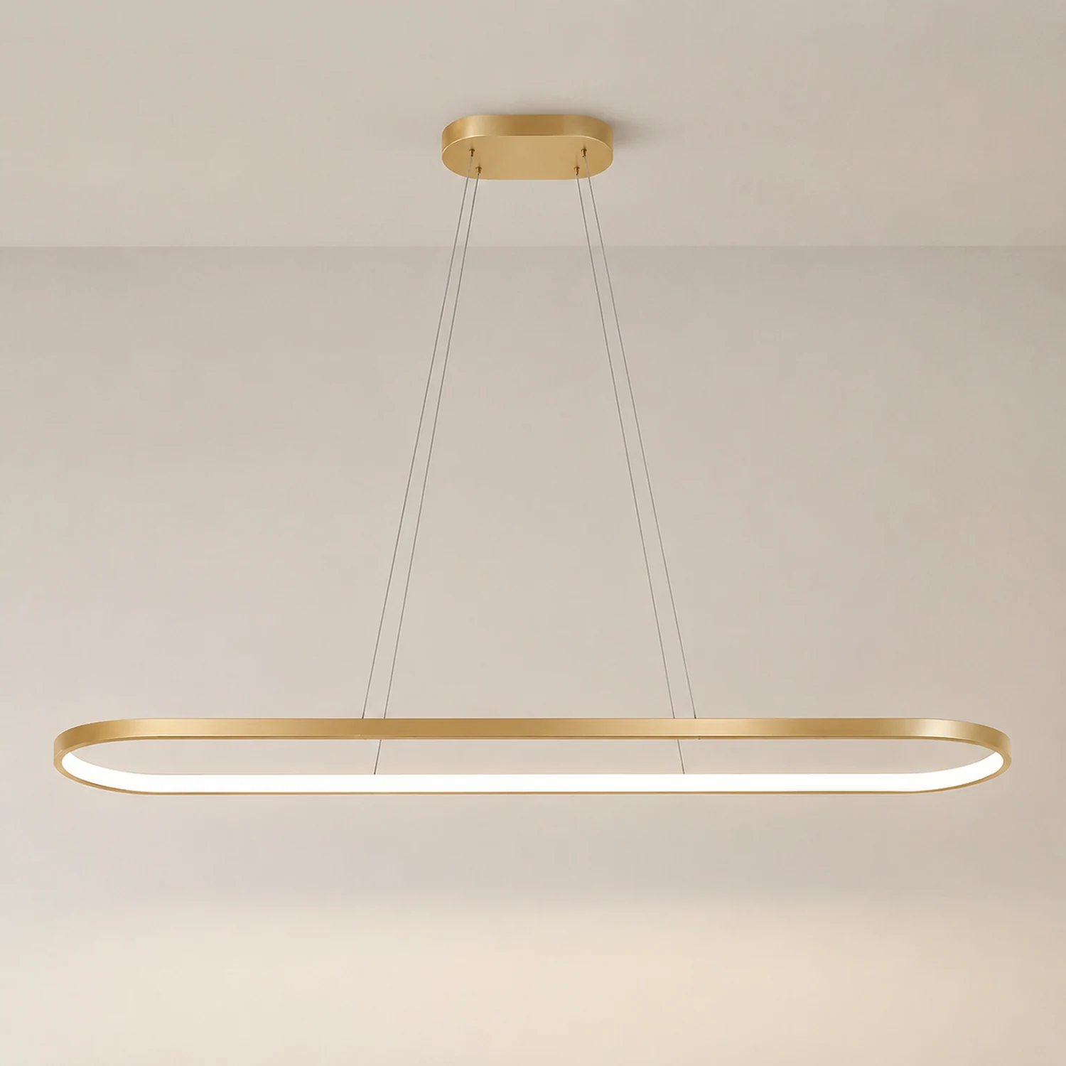 Edge Moderne Kreis LED Pendelleuchte aus Metall für Esszimmer - Lumpaz