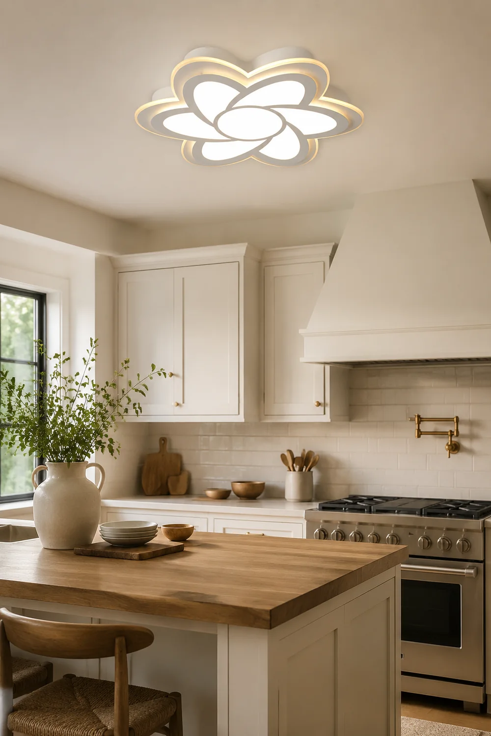 Hana Moderne Blumenförmige LED Deckenleuchte für Schlafzimmer, Wohnzimmer - Lumpaz