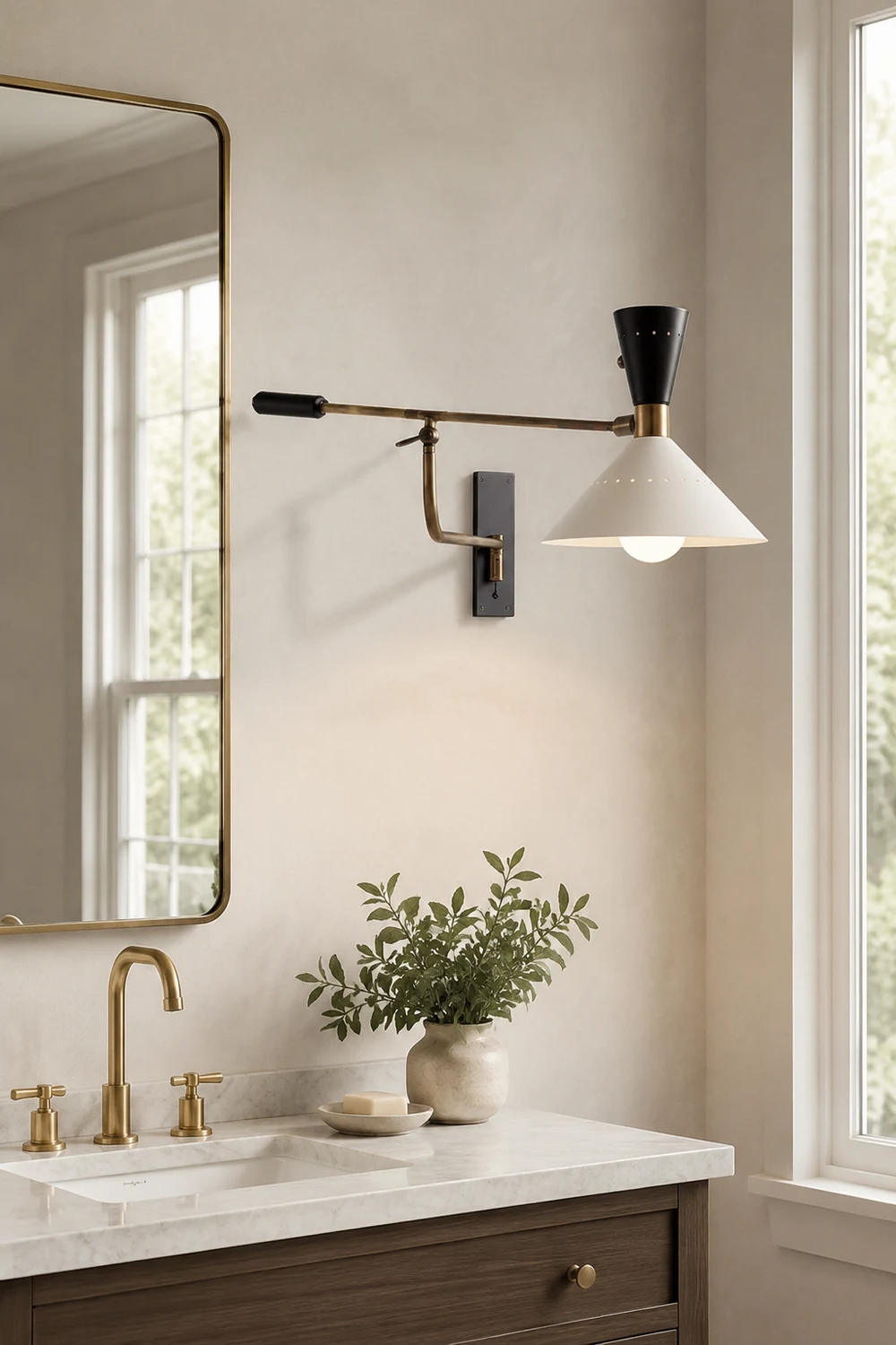 Modern Metal Cone Shade Wall Lamp - Lumpaz