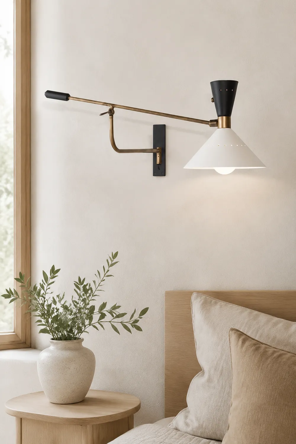 Modern Metal Cone Shade Wall Lamp - Lumpaz