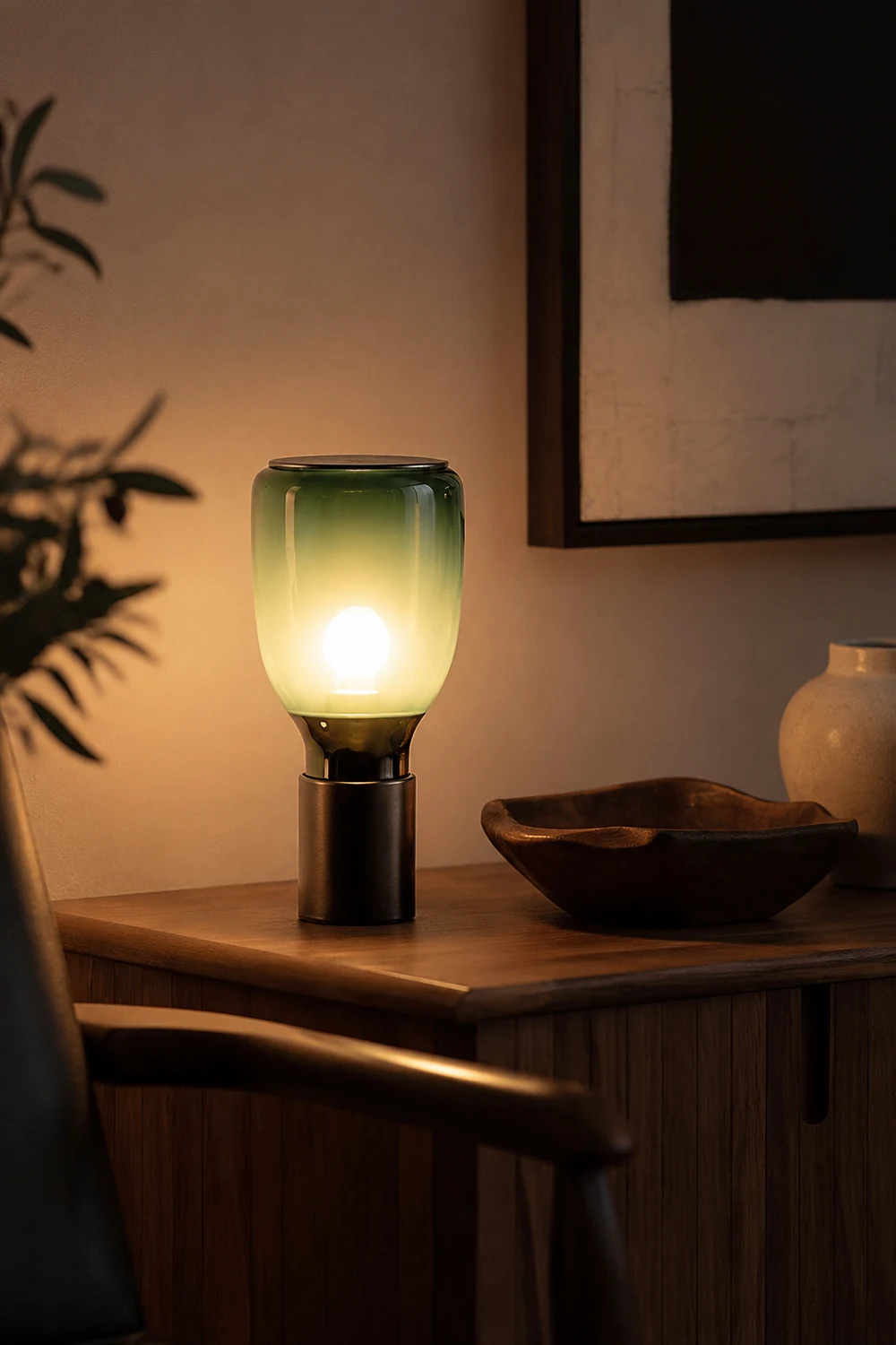 Colorful Bottle Glass Table Lamp - Lumpaz