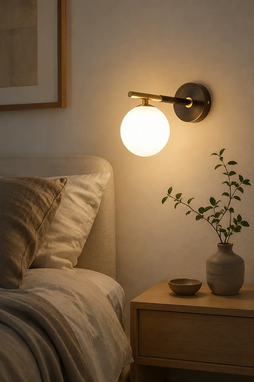 Luxury Copper Ball 1-Light Wall Sconce - Lumpaz