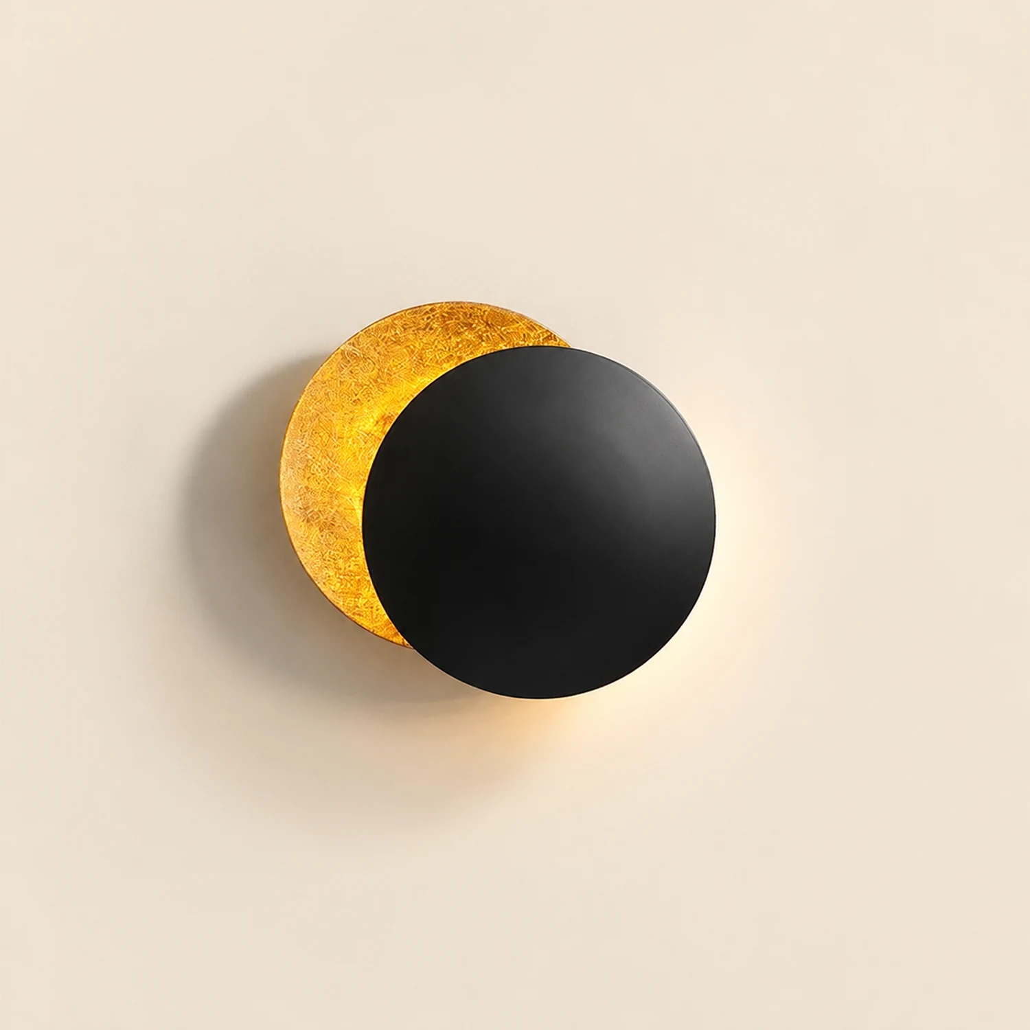 Modern Round Circle Creative Rotating Wall Light - Lumpaz
