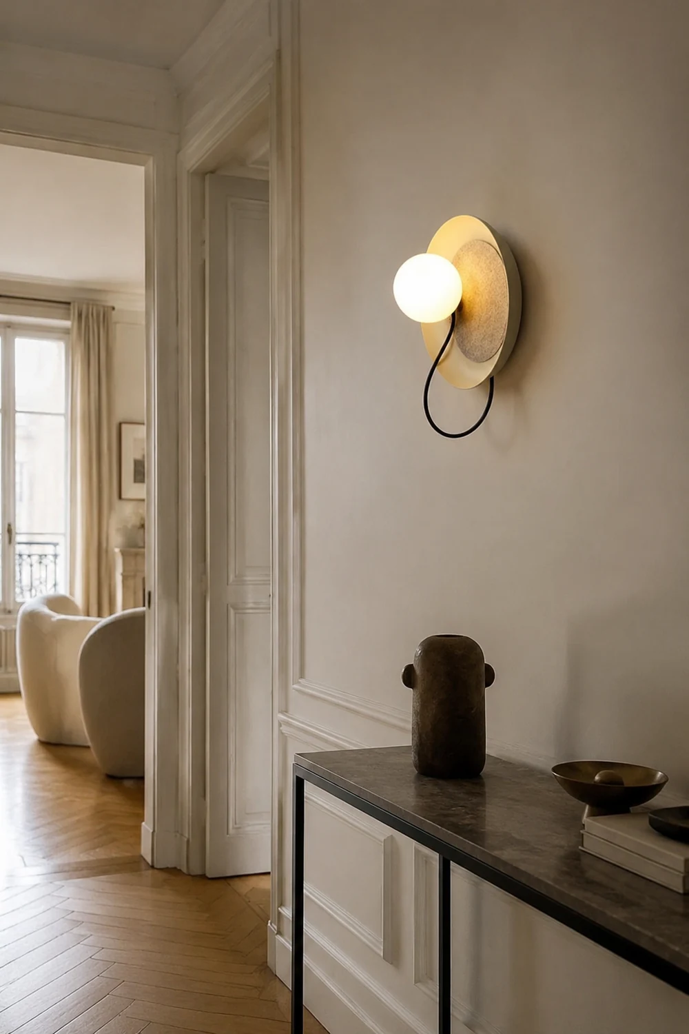 Modern Round Adjustable Wall Scones - Lumpaz
