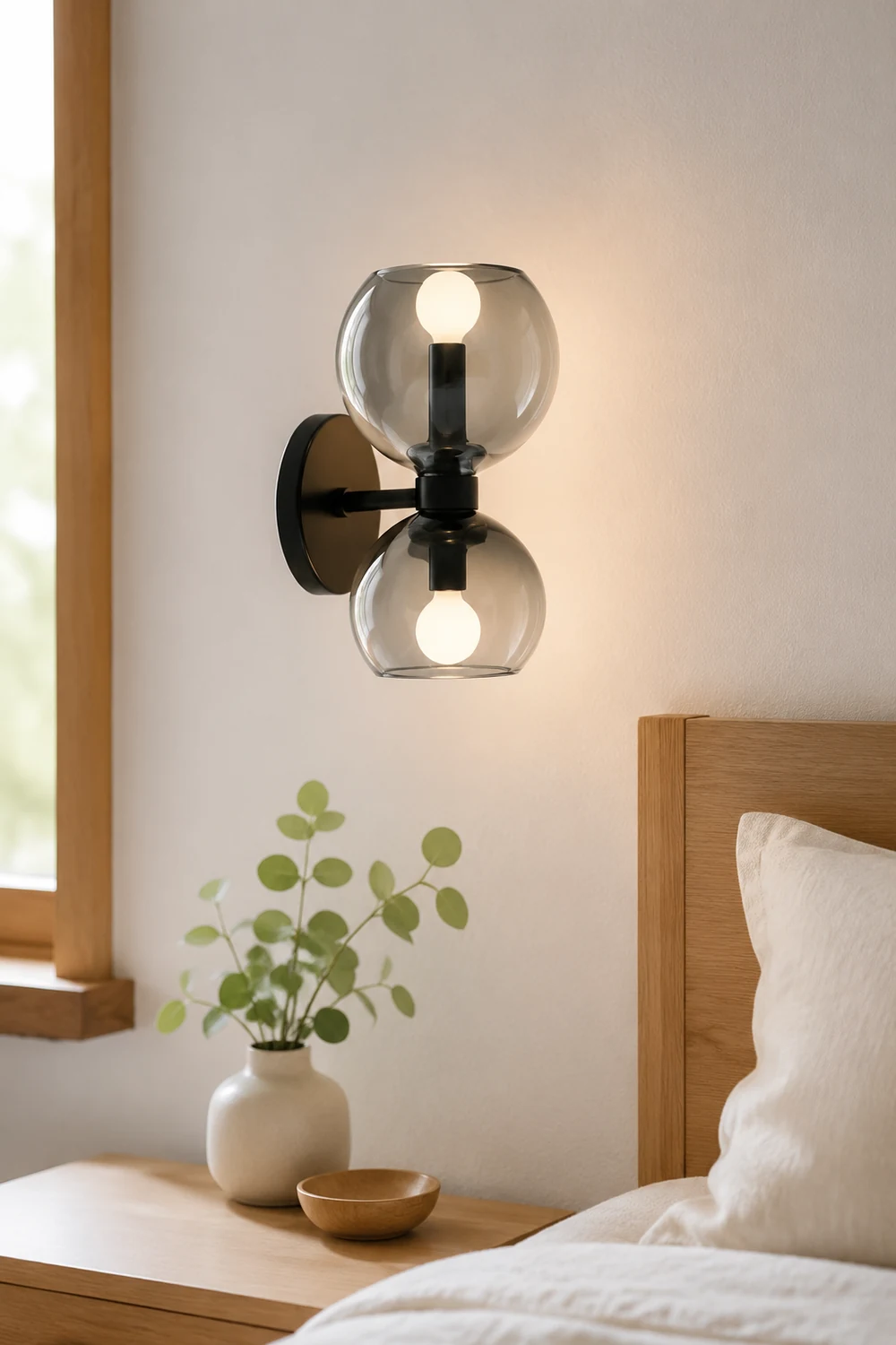 Creative Modern 2 Heads Glass Wall Lamp - Lumpaz