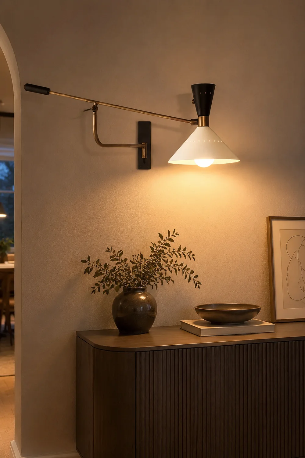 Modern Metal Cone Shade Wall Lamp - Lumpaz