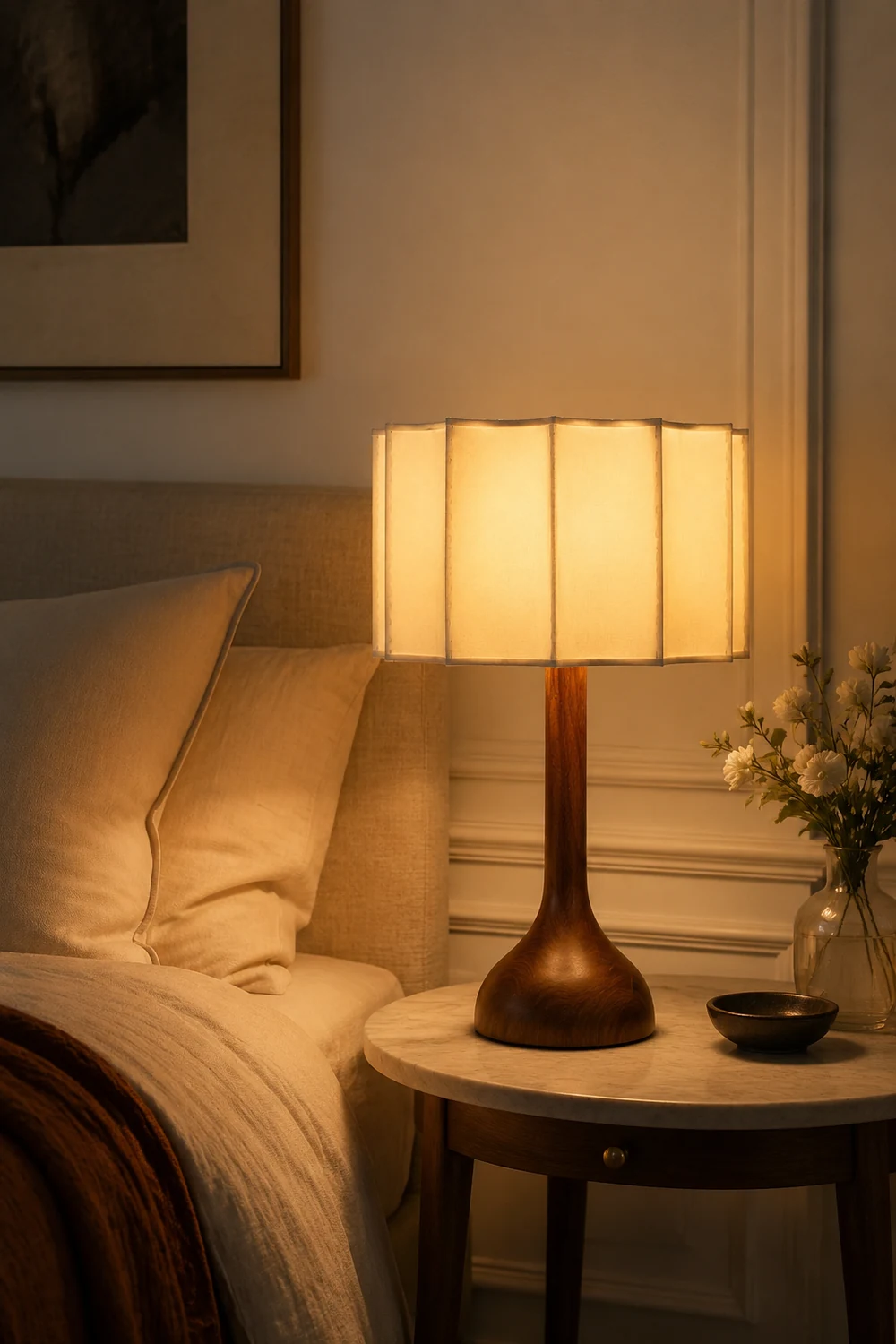 Wabi Sabi Designer Wood Table Lamp - Lumpaz