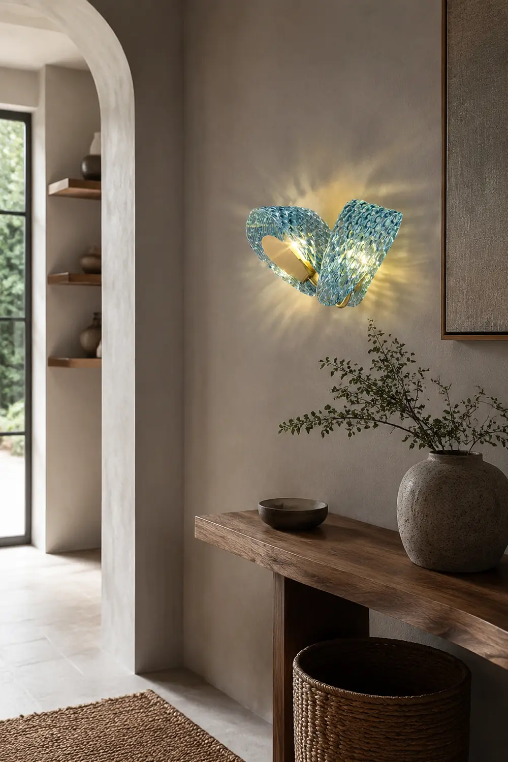 Retro Luxury Glass Blue Wall Lamp - Lumpaz