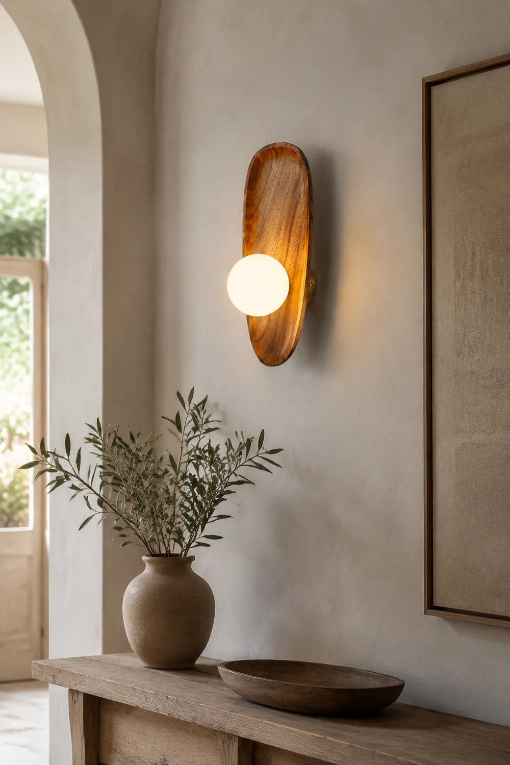 Minimalist Solid Wood Wall Sconce - Lumpaz