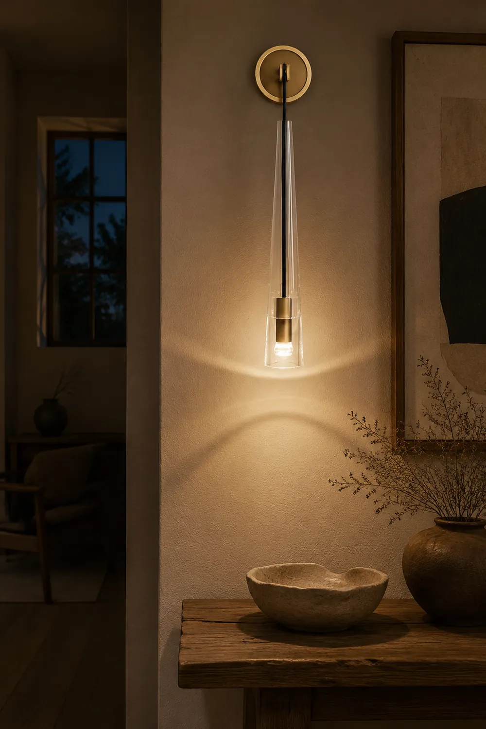 Modern Black Golden Hanging Suspended Wall Light - Lumpaz