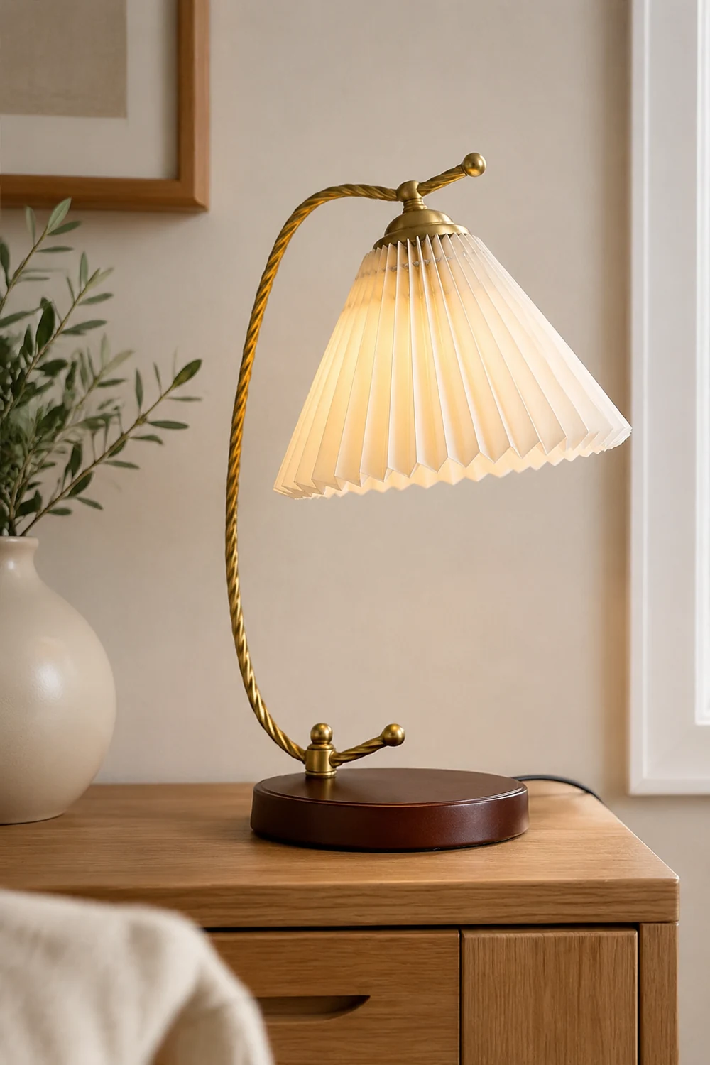 Dotty Retro Pleated Table Lamp - Lumpaz