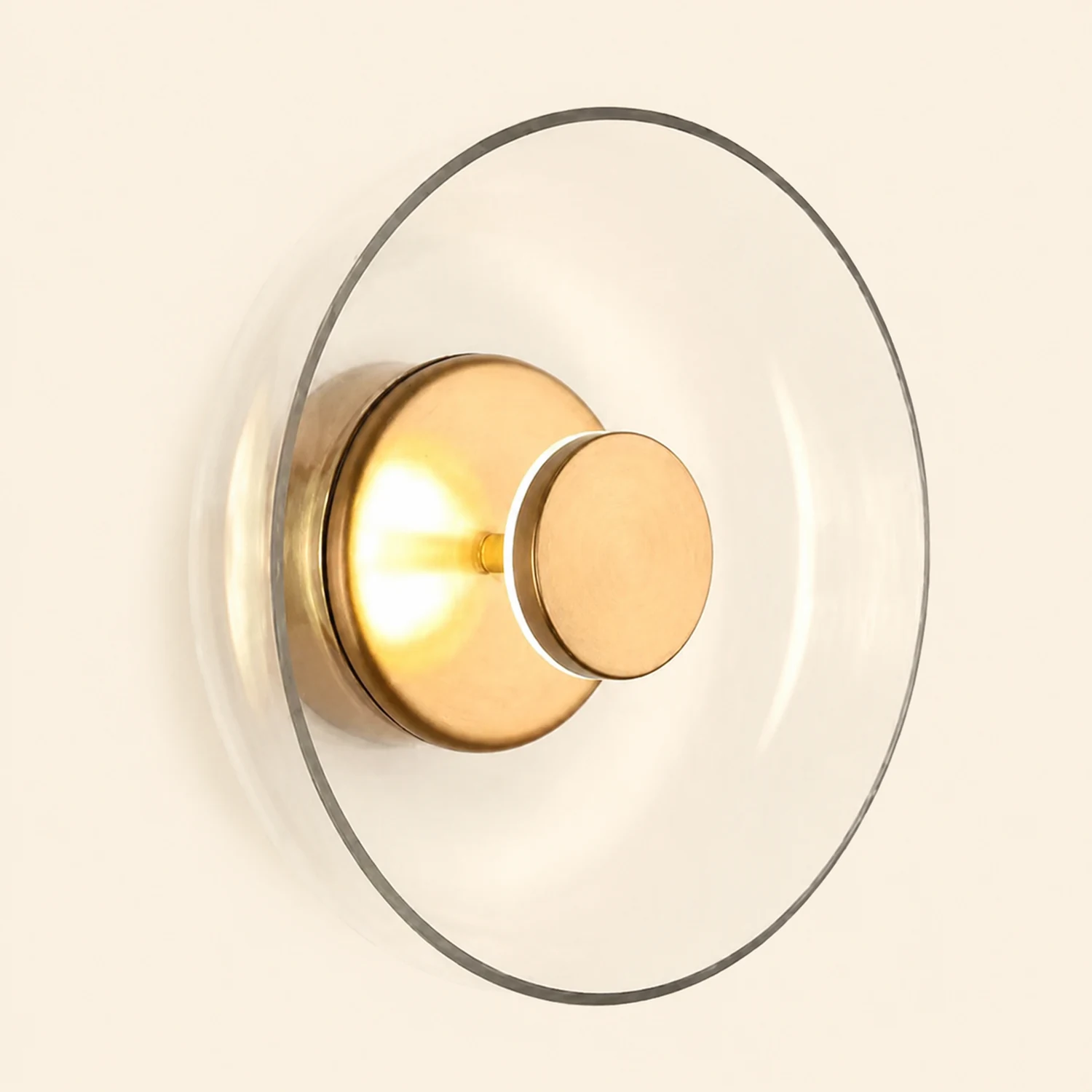 Glass Bowl Bedroom Bedside Wall Light - Lumpaz