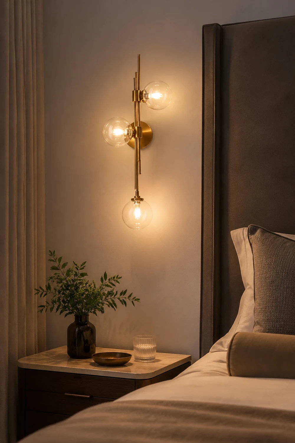 Vintage Ball 3 Heads Glass Wall Lamp - Lumpaz