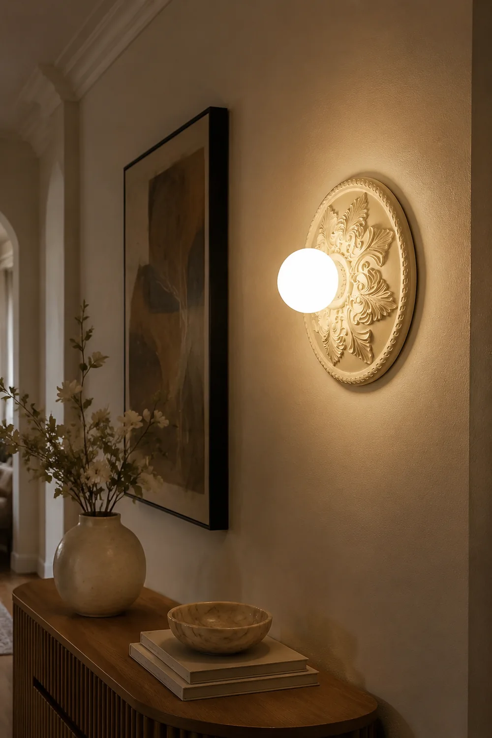 French Style Glass Milky Coffee Wall Light Sconces - Lumpaz