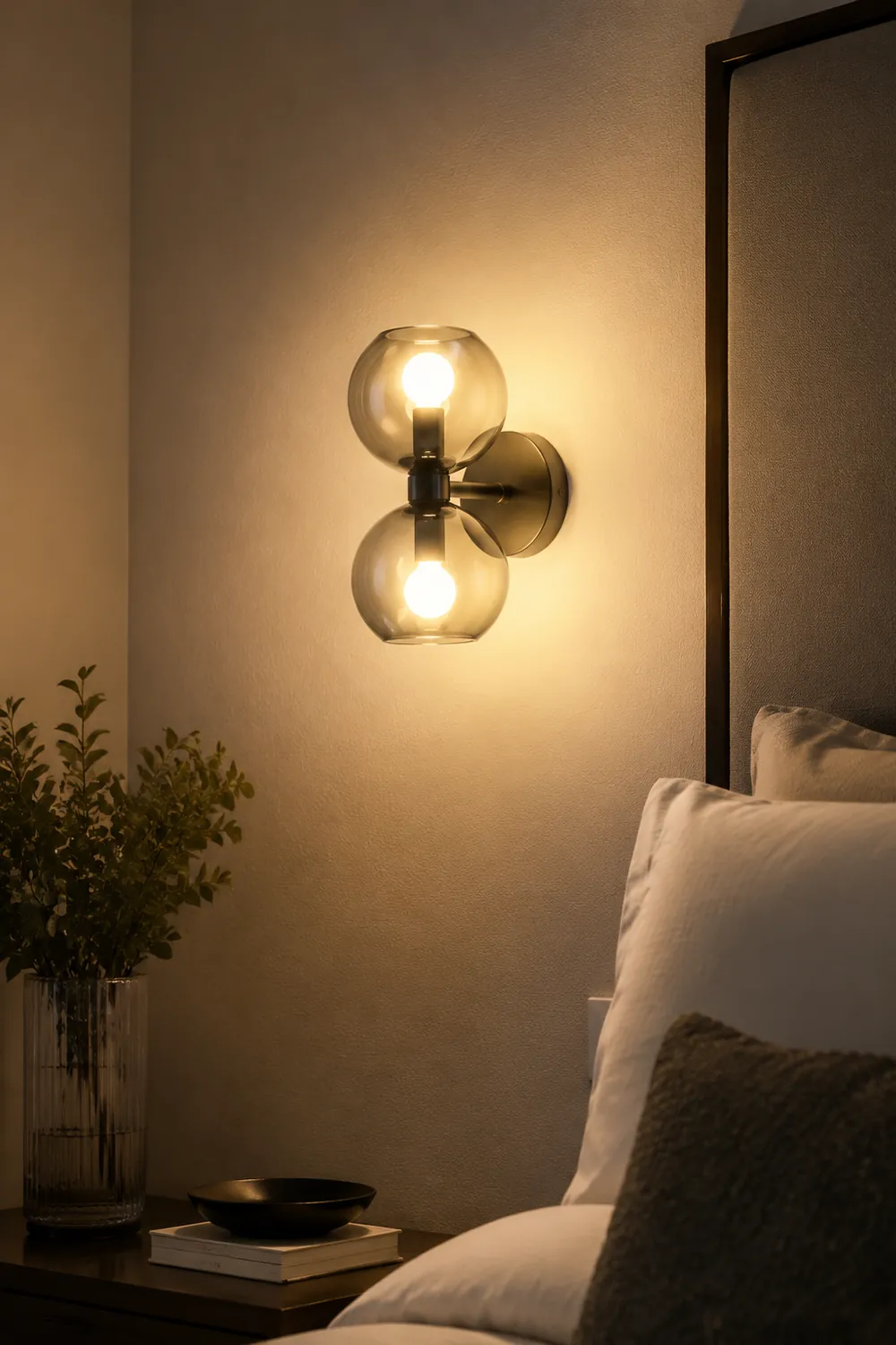 Creative Modern 2 Heads Glass Wall Lamp - Lumpaz