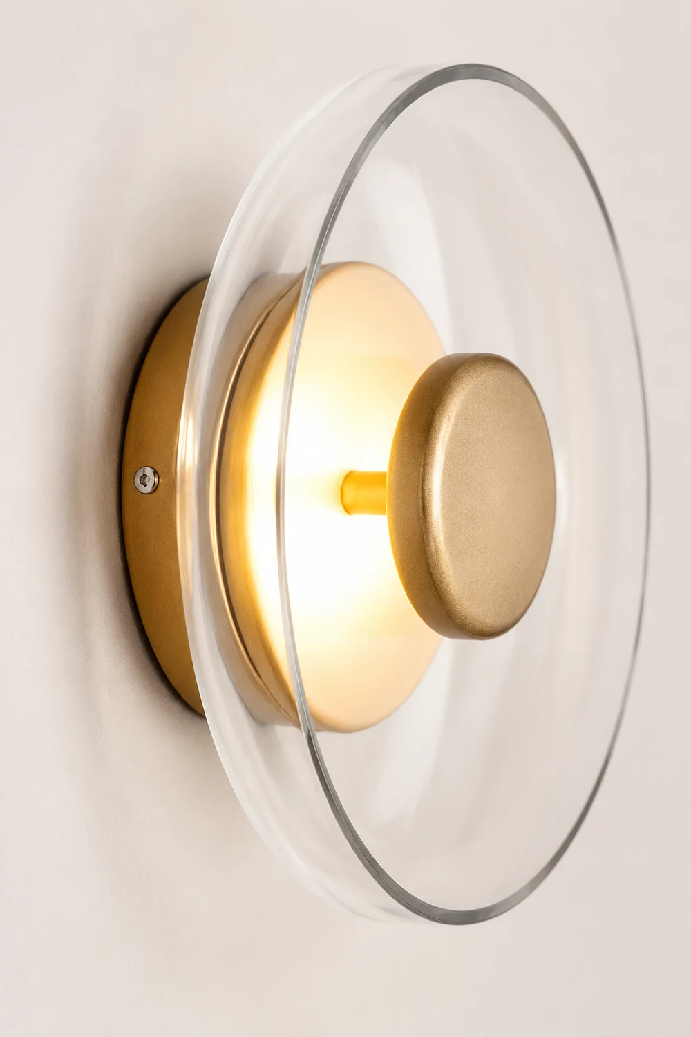 Glass Bowl Bedroom Bedside Wall Light - Lumpaz
