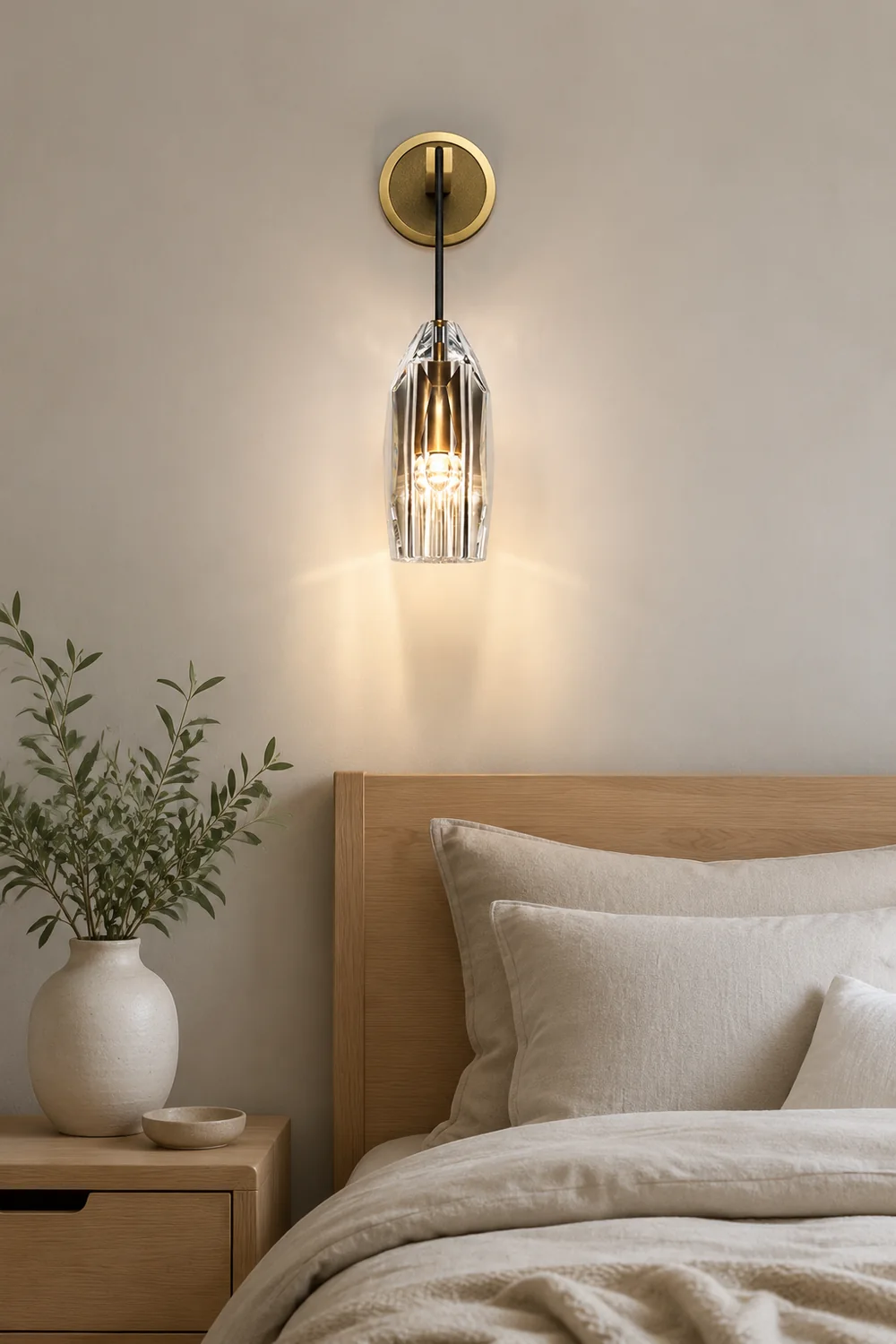 Modern Faceted Crystal Wall Lights - Lumpaz