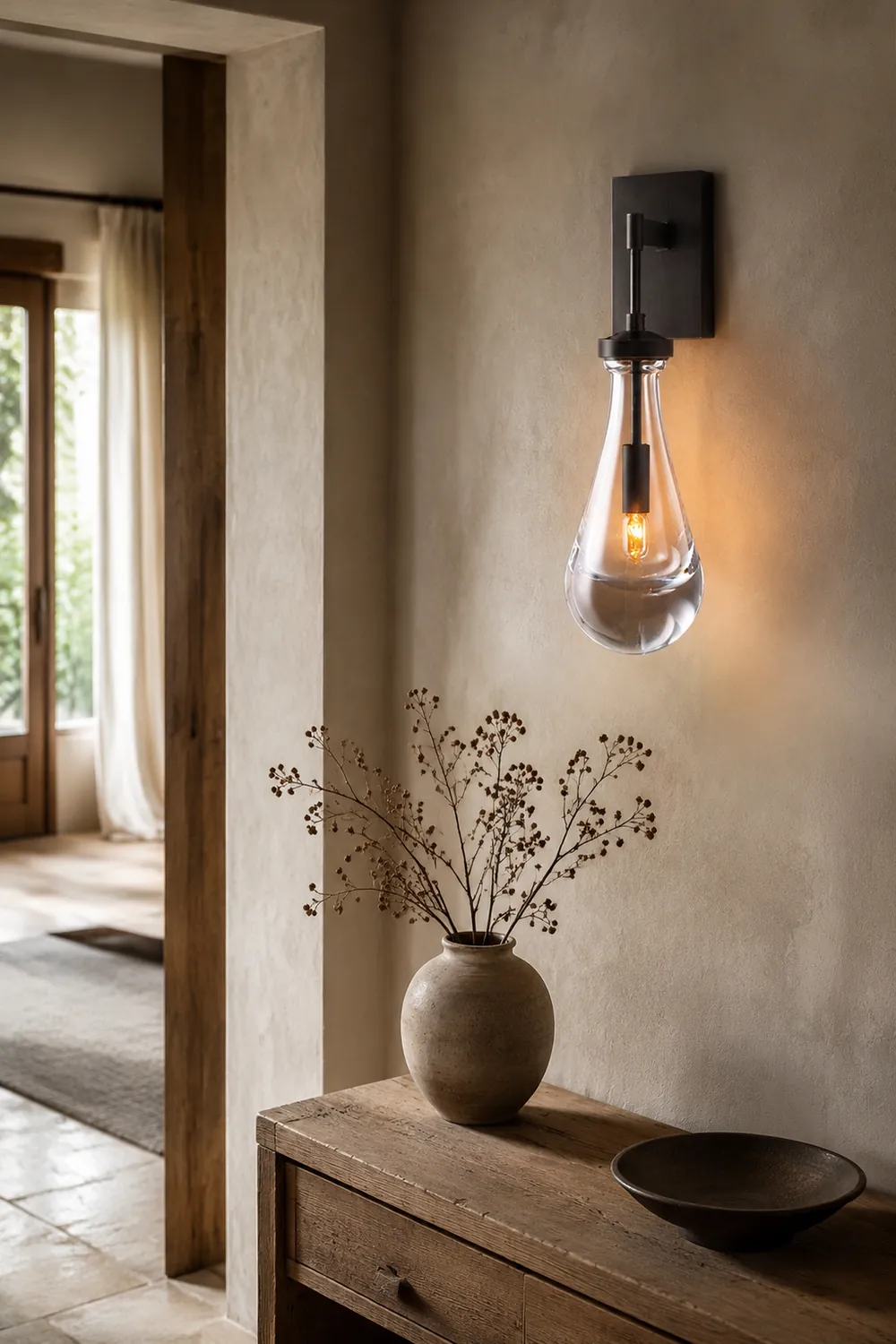 Art Creative Short Raindrop Wall Light For Dining Room - Lumpaz