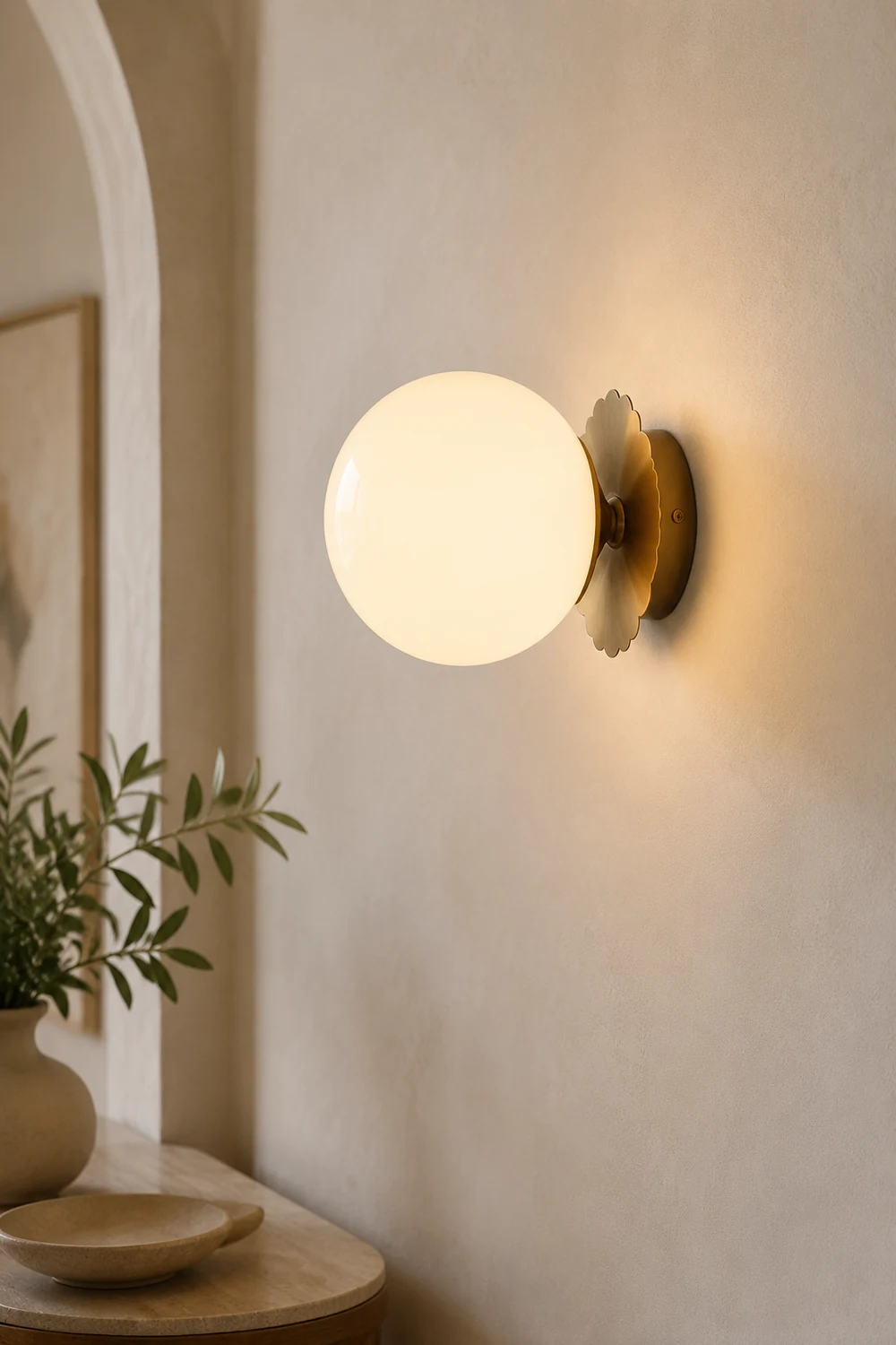 Vintage Glass Round Head Wall Sconce - Lumpaz