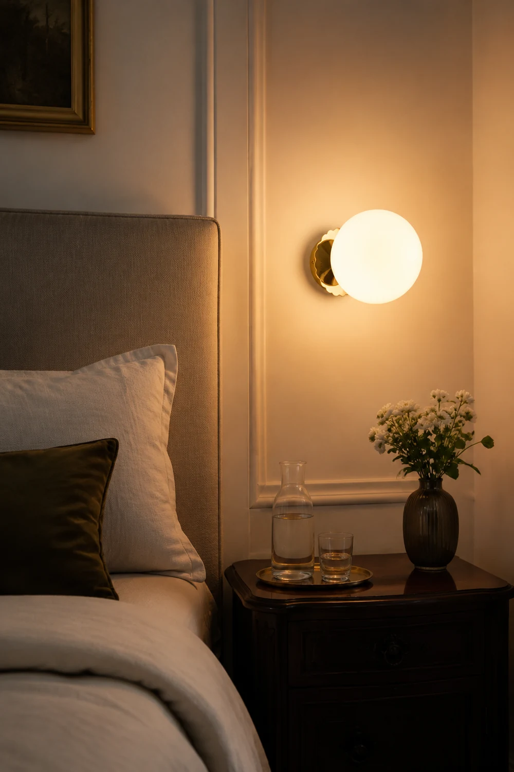 Vintage Glass Round Head Wall Sconce - Lumpaz