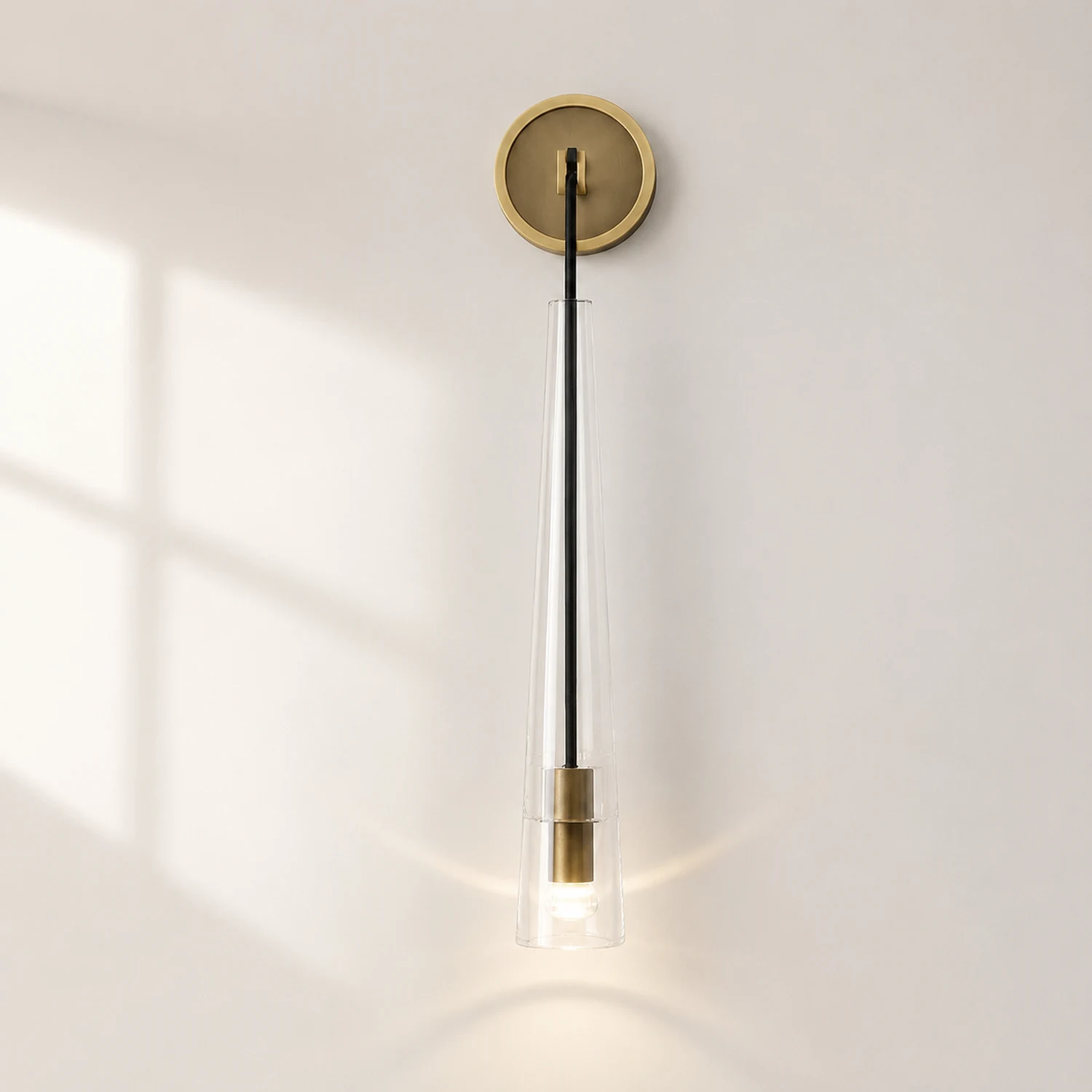 Modern Black Golden Hanging Suspended Wall Light - Lumpaz