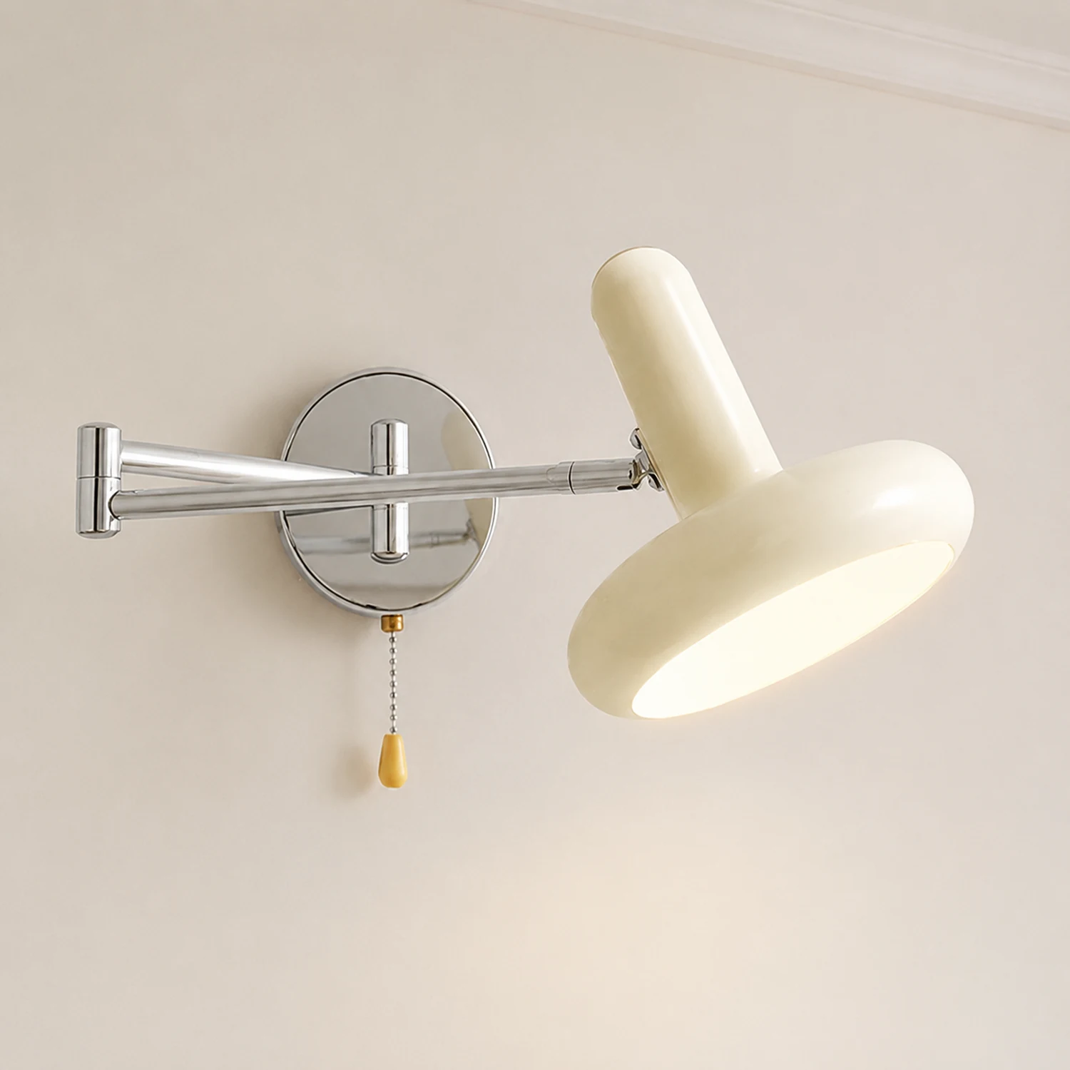 Retro Capsule White Swing Arm Wall Lamp - Lumpaz
