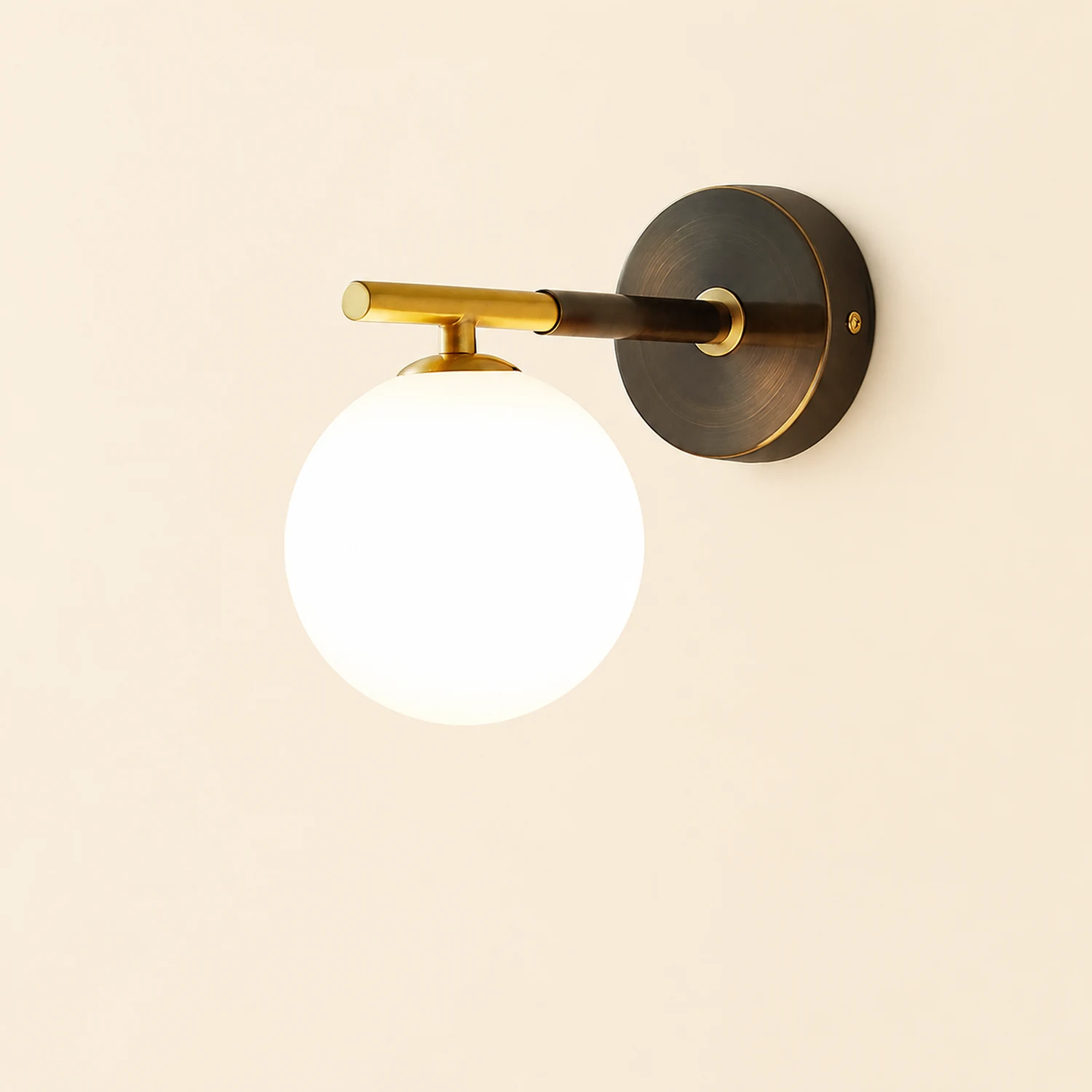 Luxury Copper Ball 1-Light Wall Sconce - Lumpaz