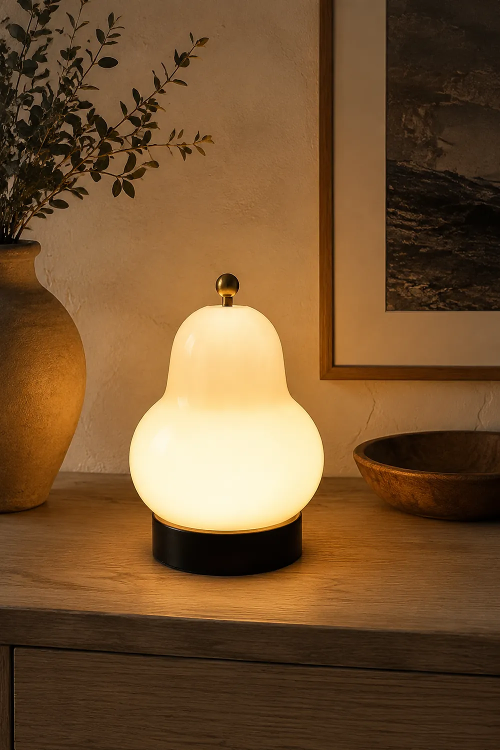 French Cream Pear Touch Portable Table Light - Lumpaz