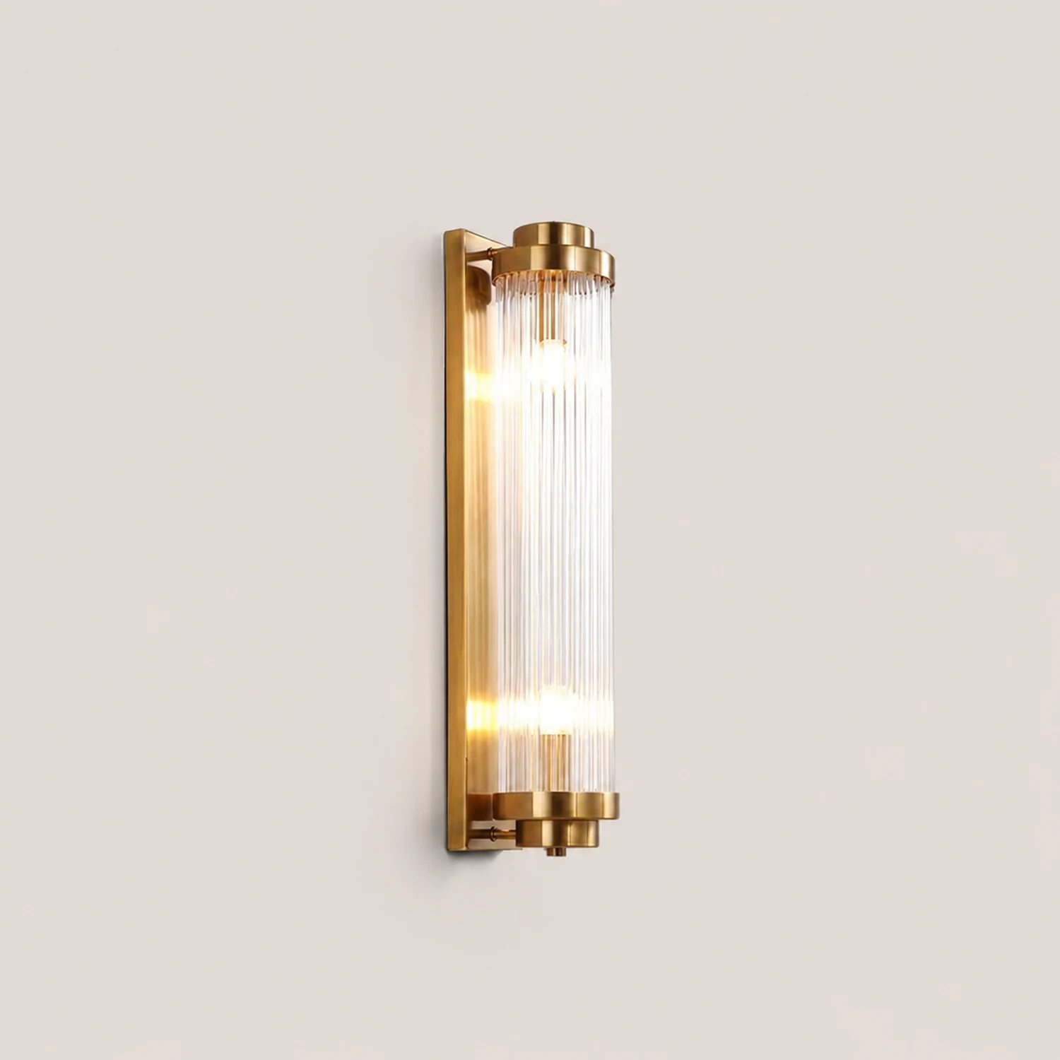 Crystal Pillar Metal Wall Lamp - Lumpaz