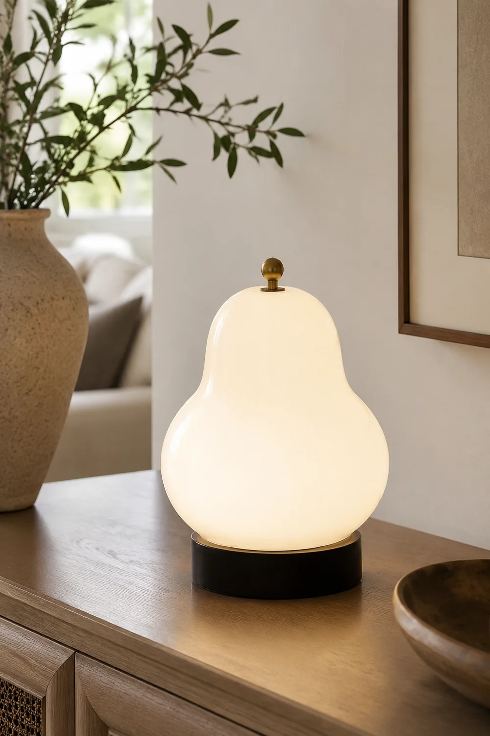 French Cream Pear Touch Portable Table Light - Lumpaz