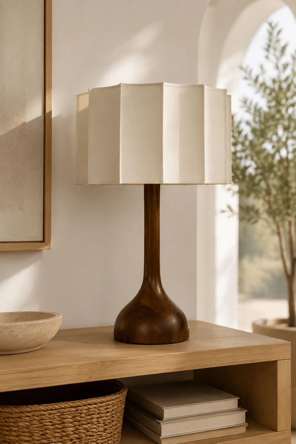 Wabi Sabi Designer Wood Table Lamp - Lumpaz