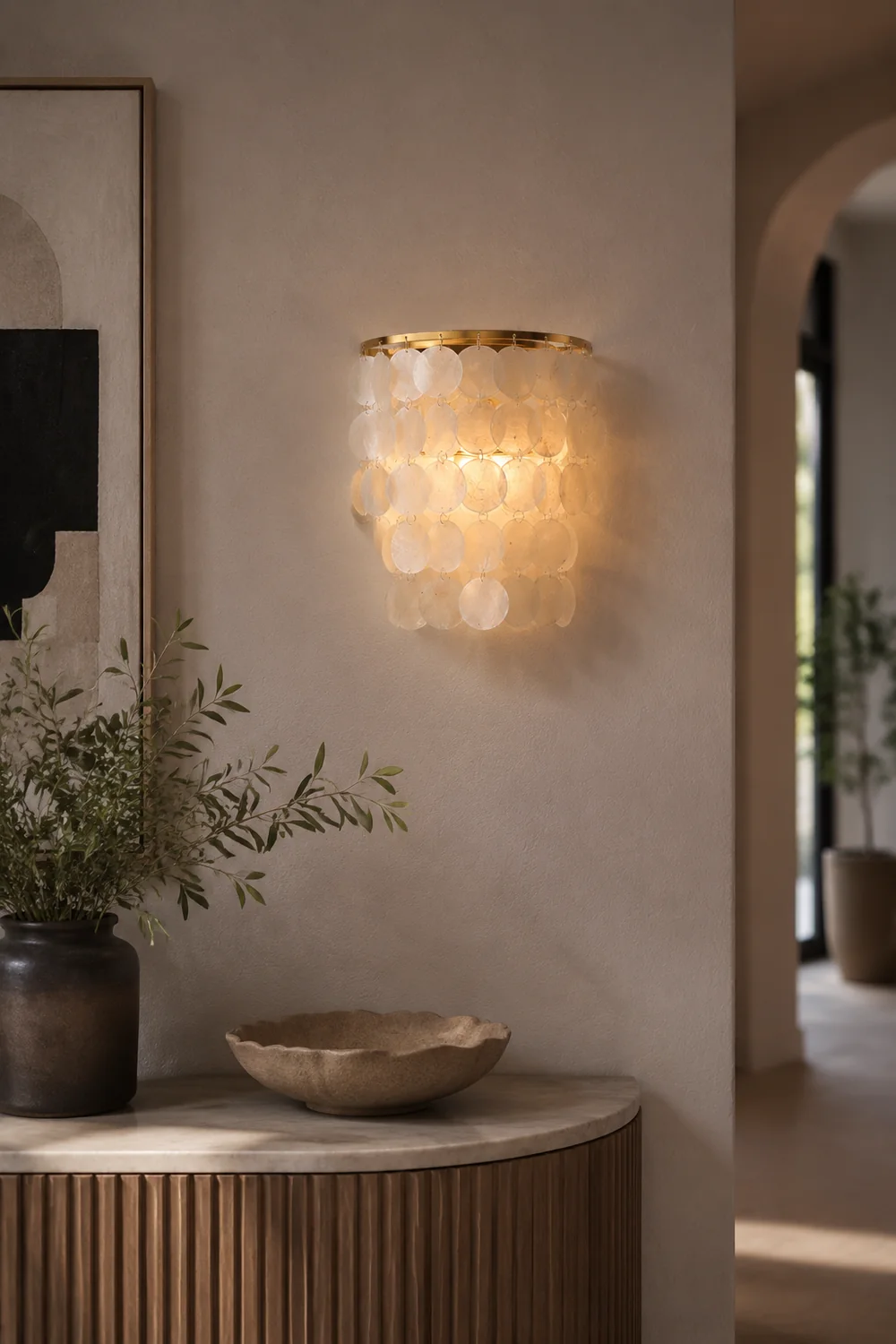 Nordic Modern Minimalist Shell Aisle Wall Lamp - Lumpaz