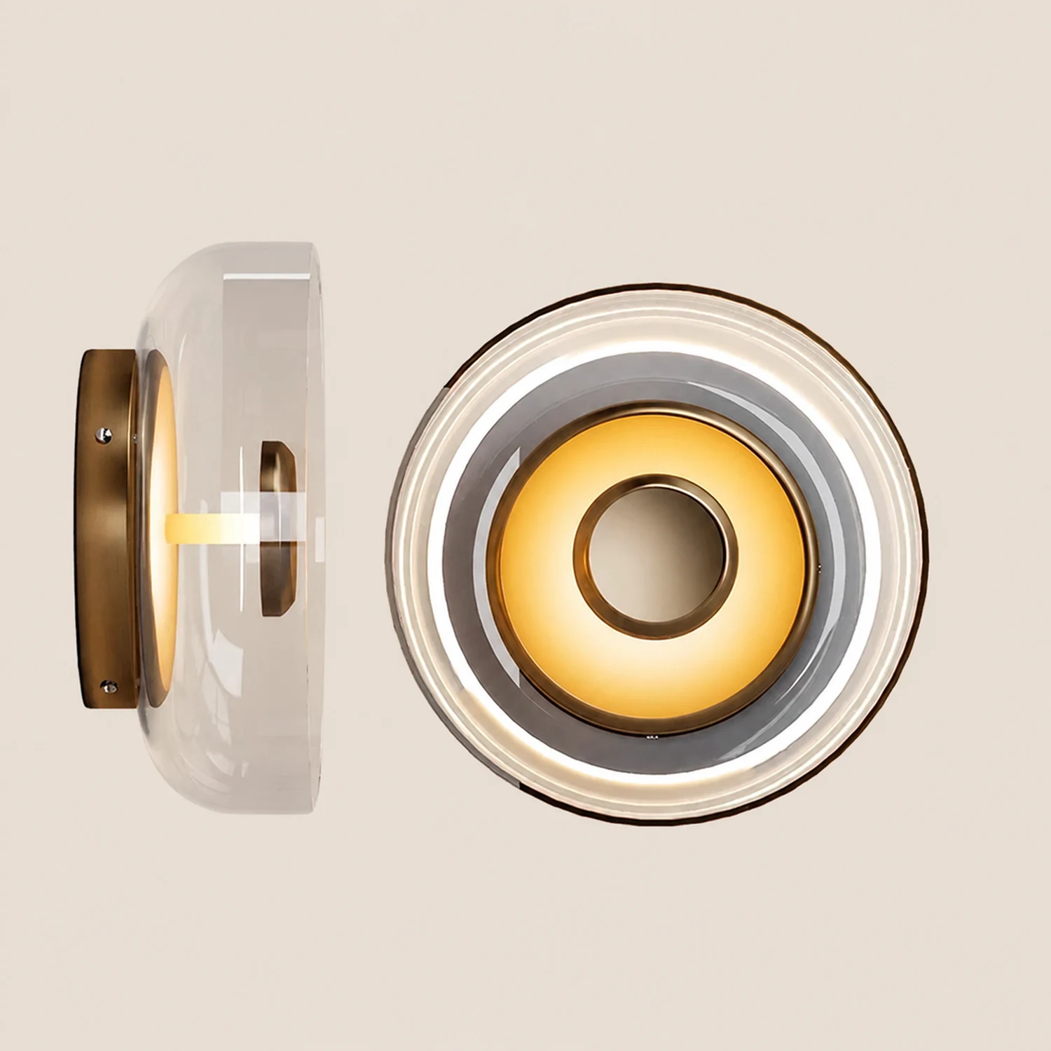 Glass Bowl Bedroom Bedside Wall Light - Lumpaz